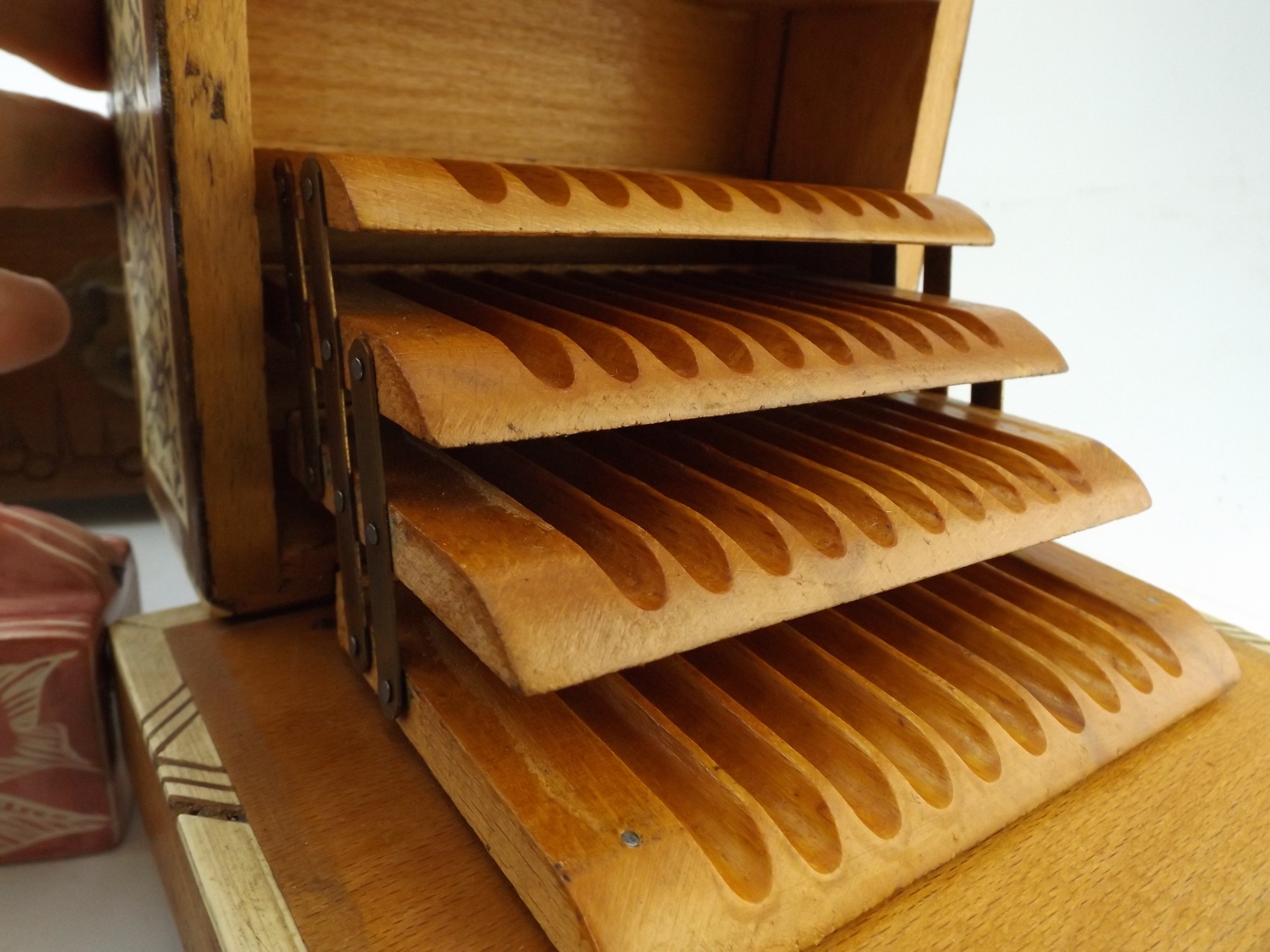 Inlaid Wooden Boxes and Rwandan Woven Basket