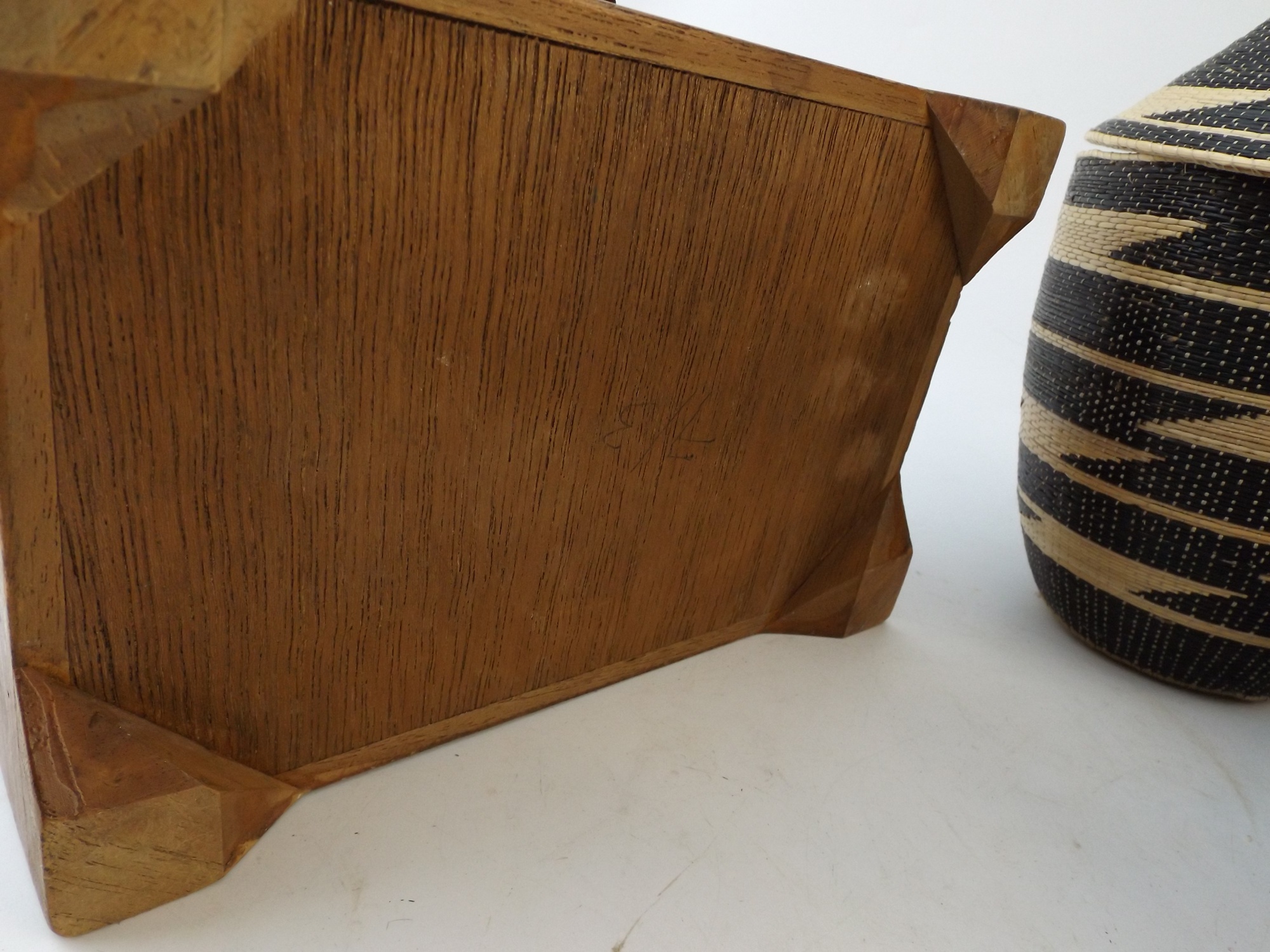 Inlaid Wooden Boxes and Rwandan Woven Basket