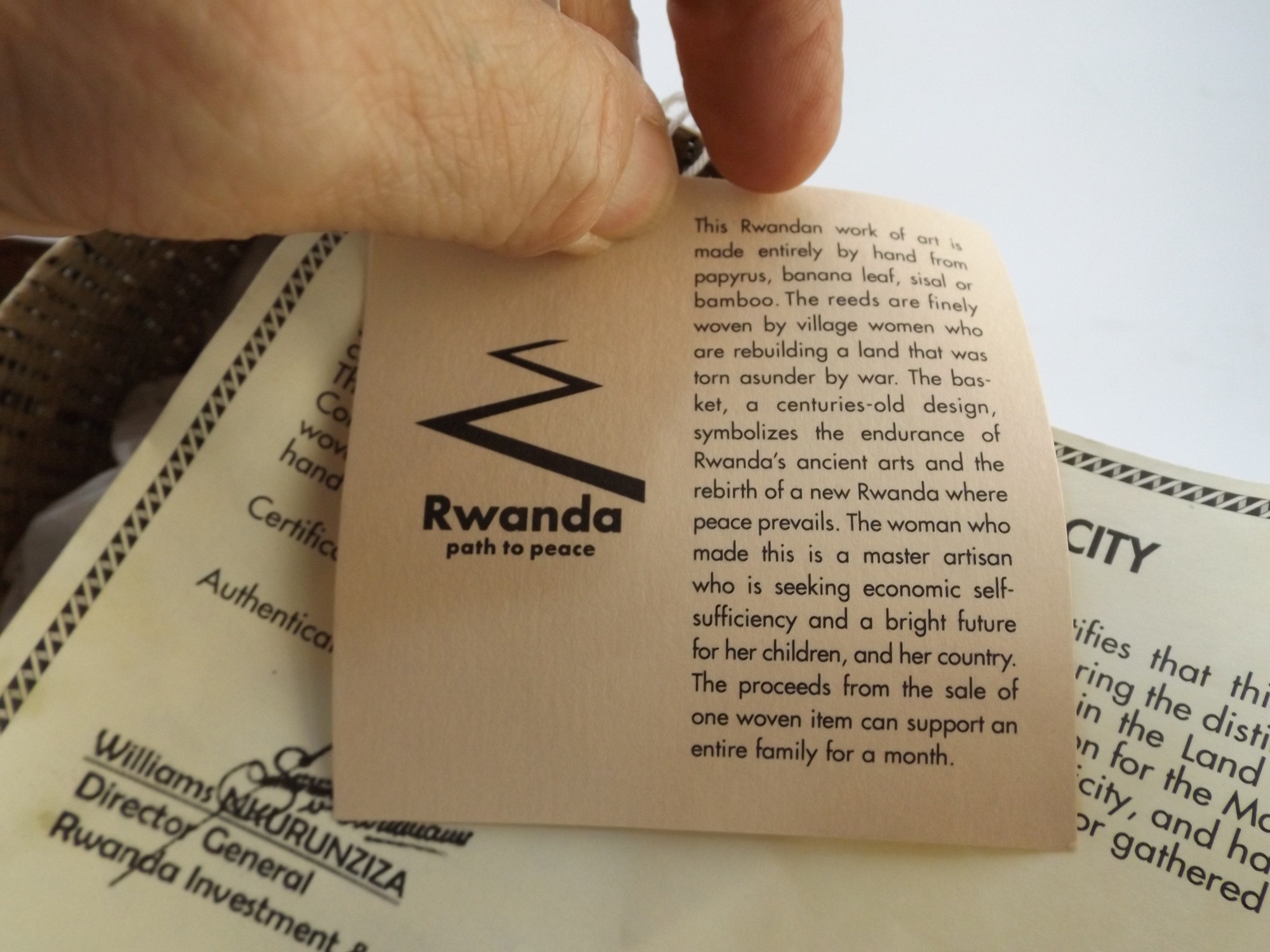 Inlaid Wooden Boxes and Rwandan Woven Basket