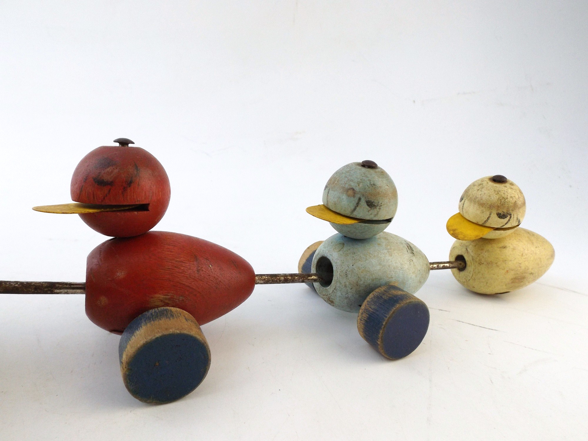 1950s Fisher-Price Quacky Duck Family Pull Toy