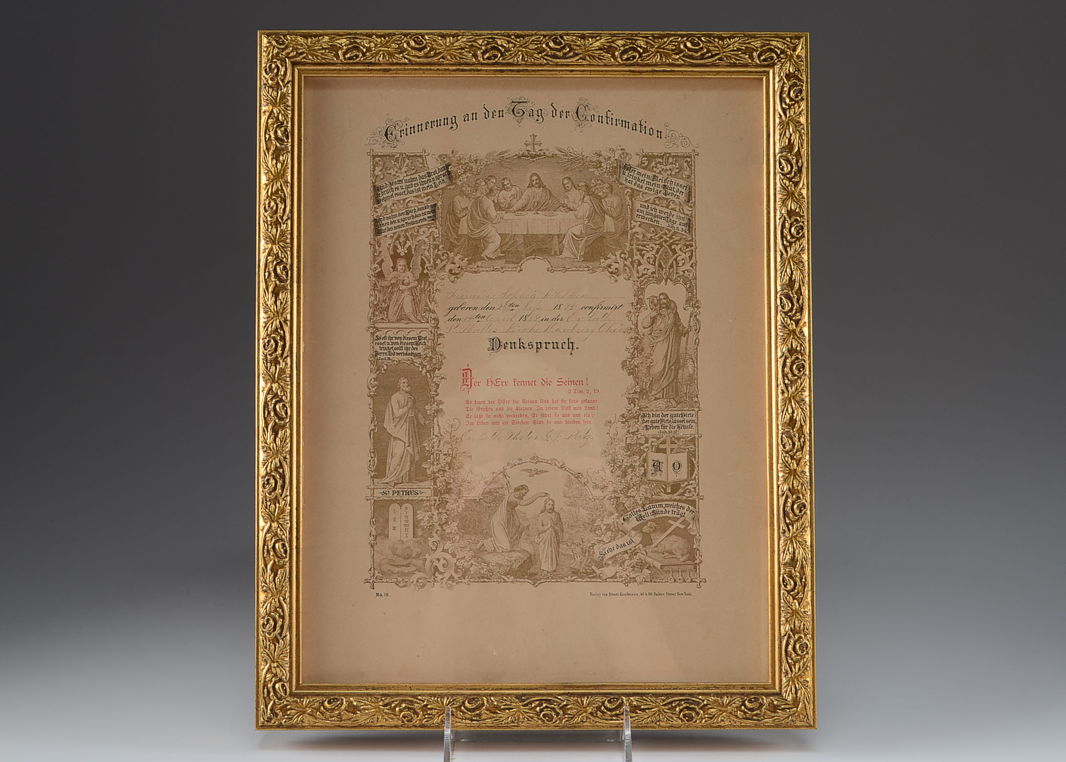 Pair of Framed of Confirmation Records