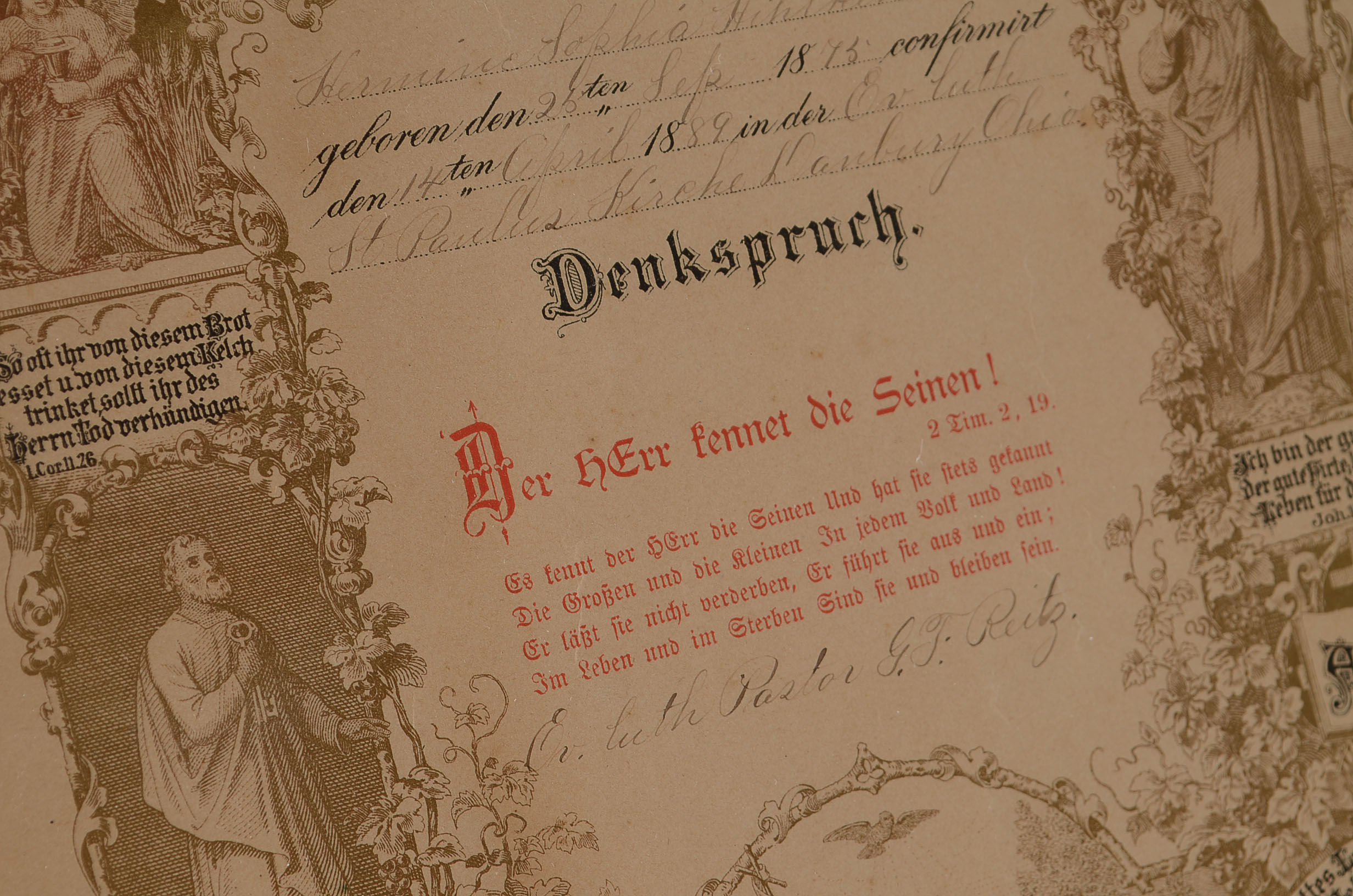 Pair of Framed of Confirmation Records