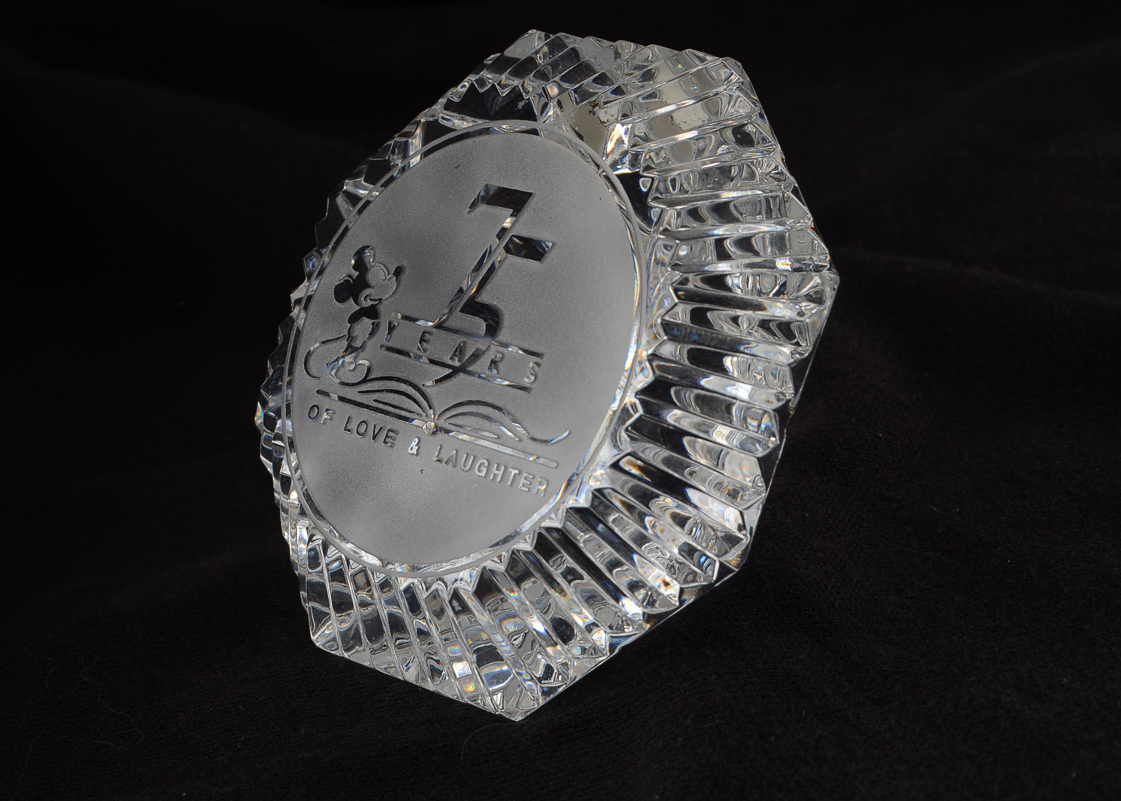 Waterford Crystal Disney Commemorative Paperweight