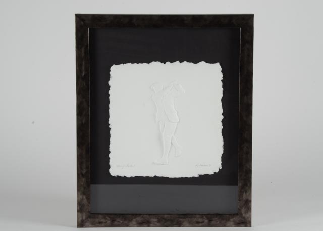 Original Karl Farris "Harry Vardon" Framed Paper Pulp Relief