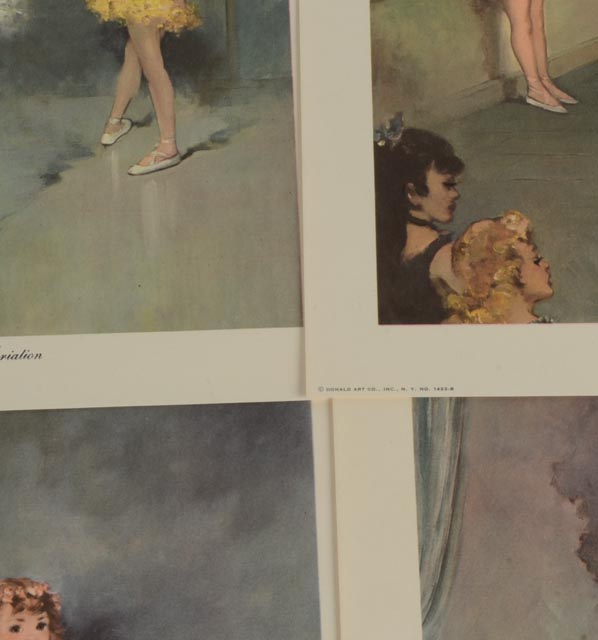 Four Donald Art Company Ballet Photo Offset Lithograph Prints