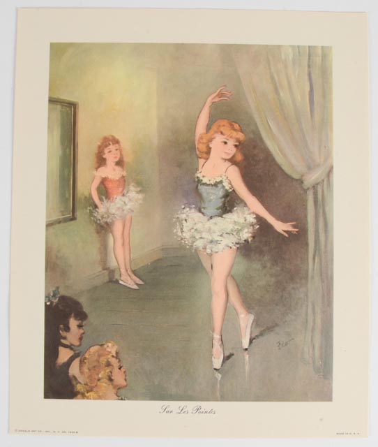 Four Donald Art Company Ballet Photo Offset Lithograph Prints