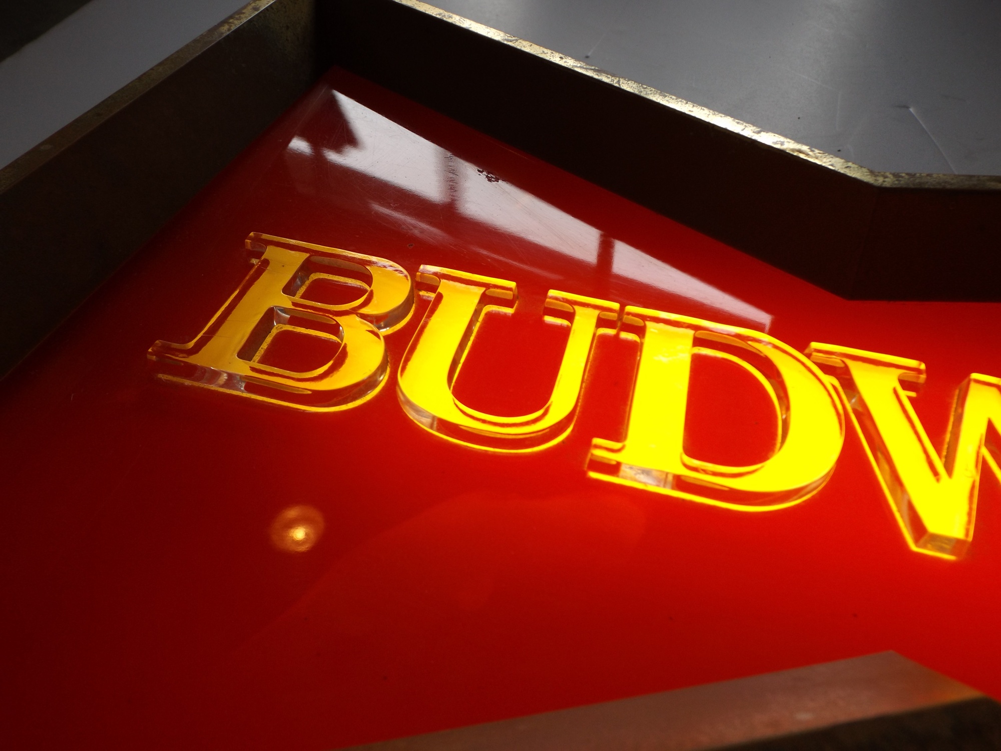 Vintage Budweiser Lighted Bow Tie Window Advertising Sign