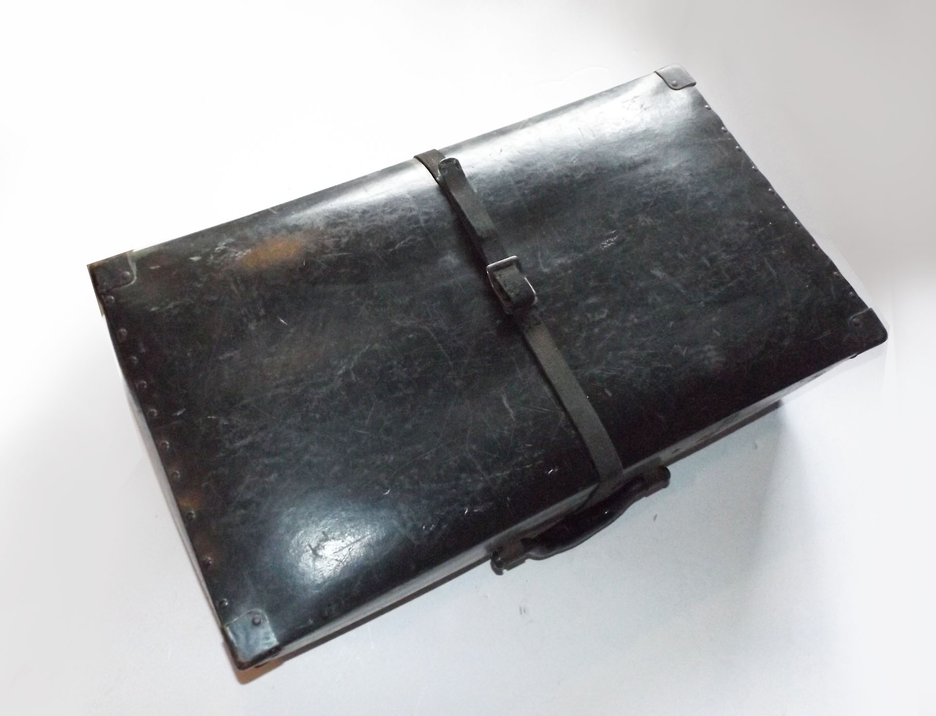 Black Fiberboard Storage Trunk