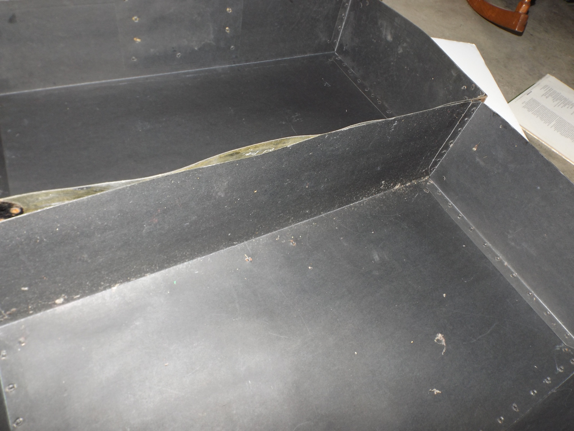 Black Fiberboard Storage Trunk