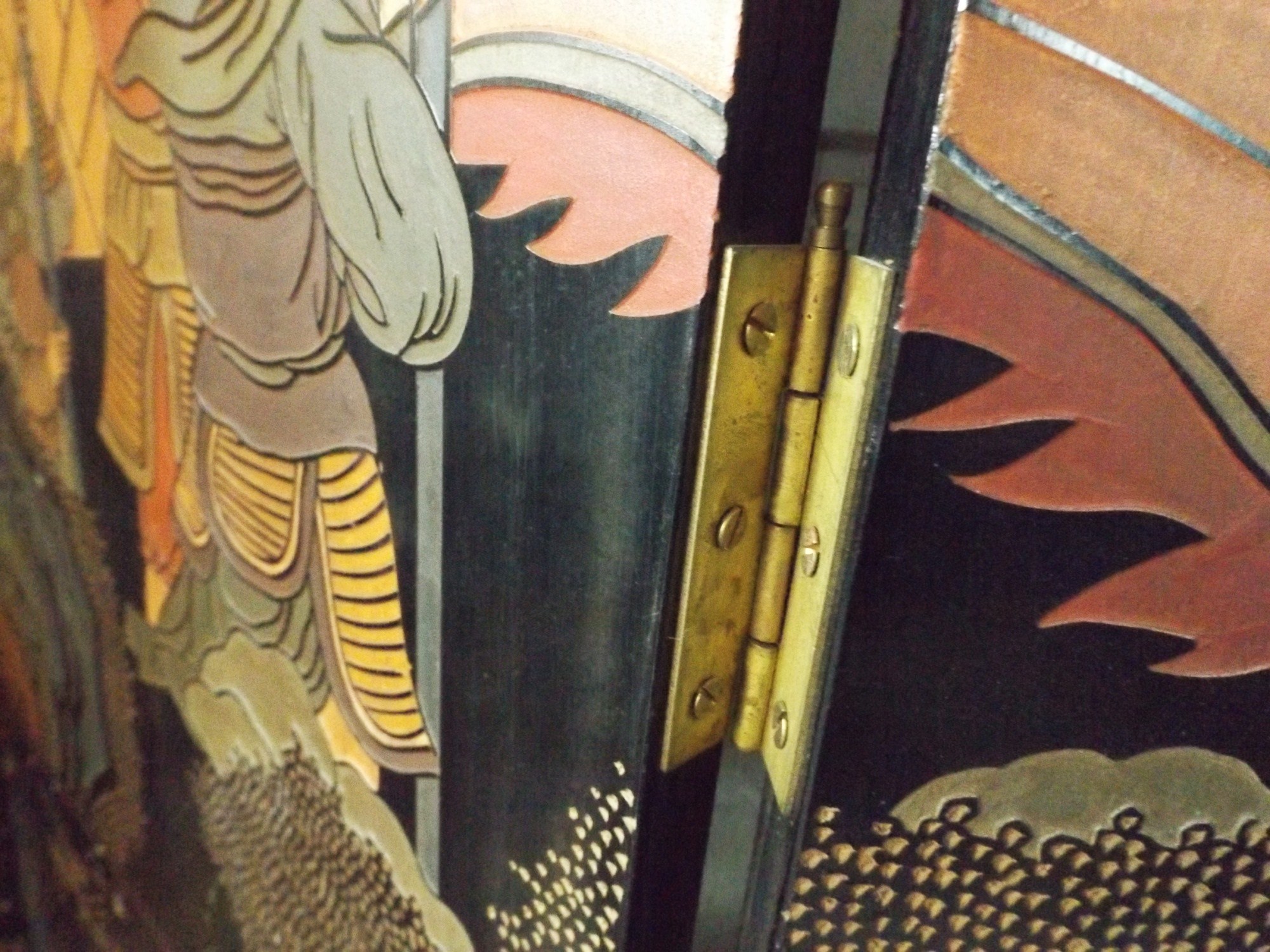 Oriental Four-Panel Folding Screen