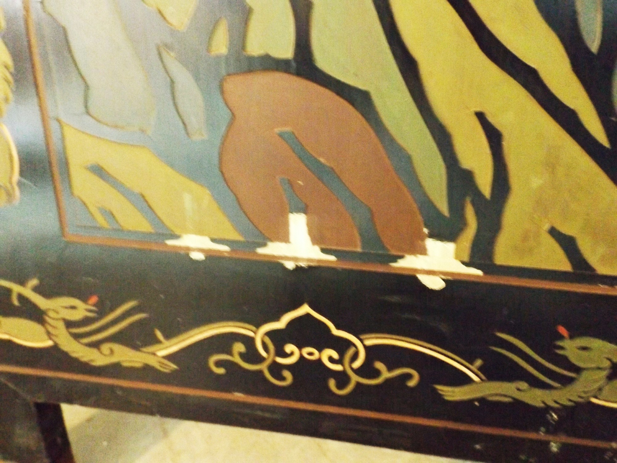 Oriental Four-Panel Folding Screen