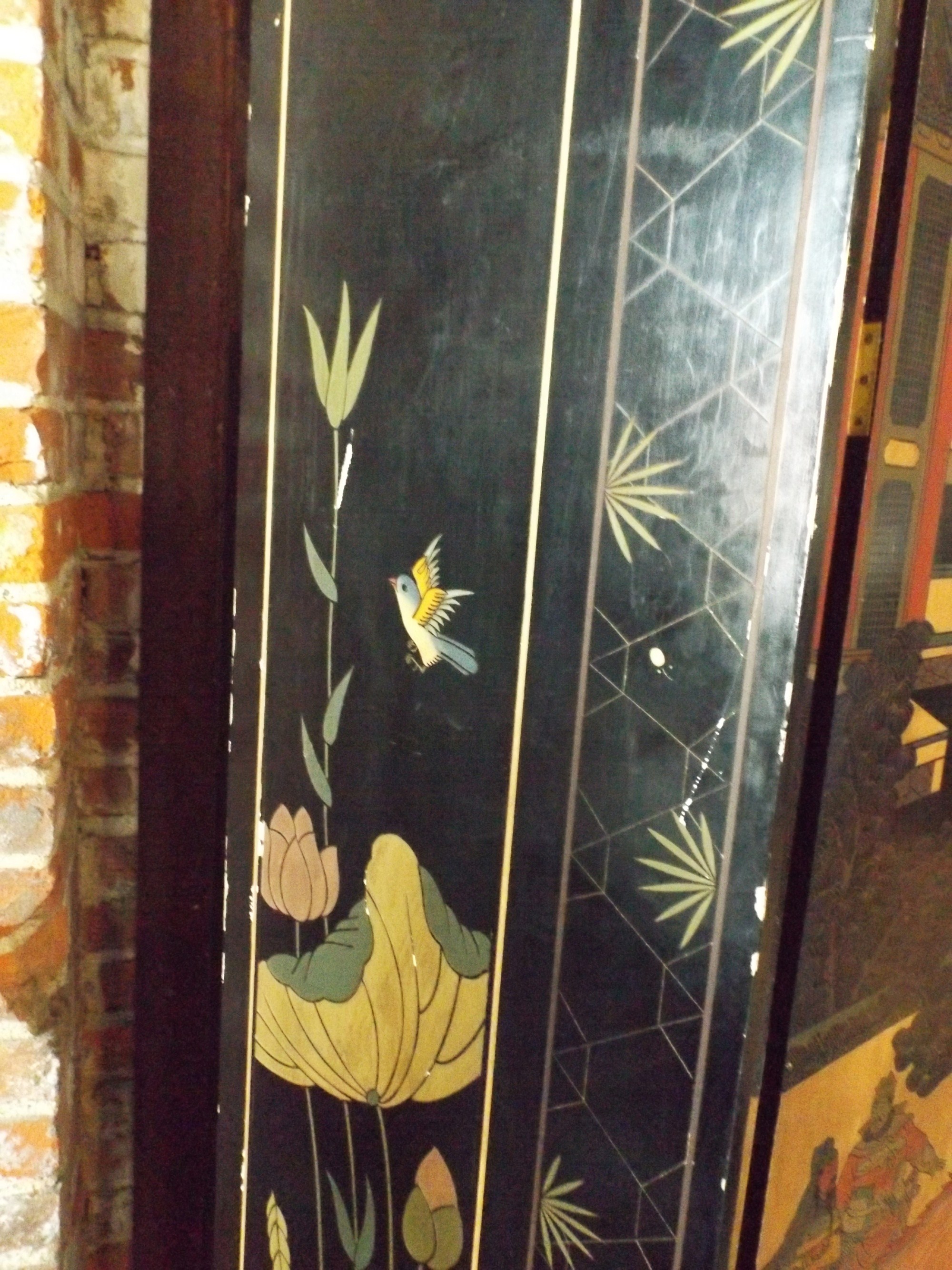 Oriental Four-Panel Folding Screen