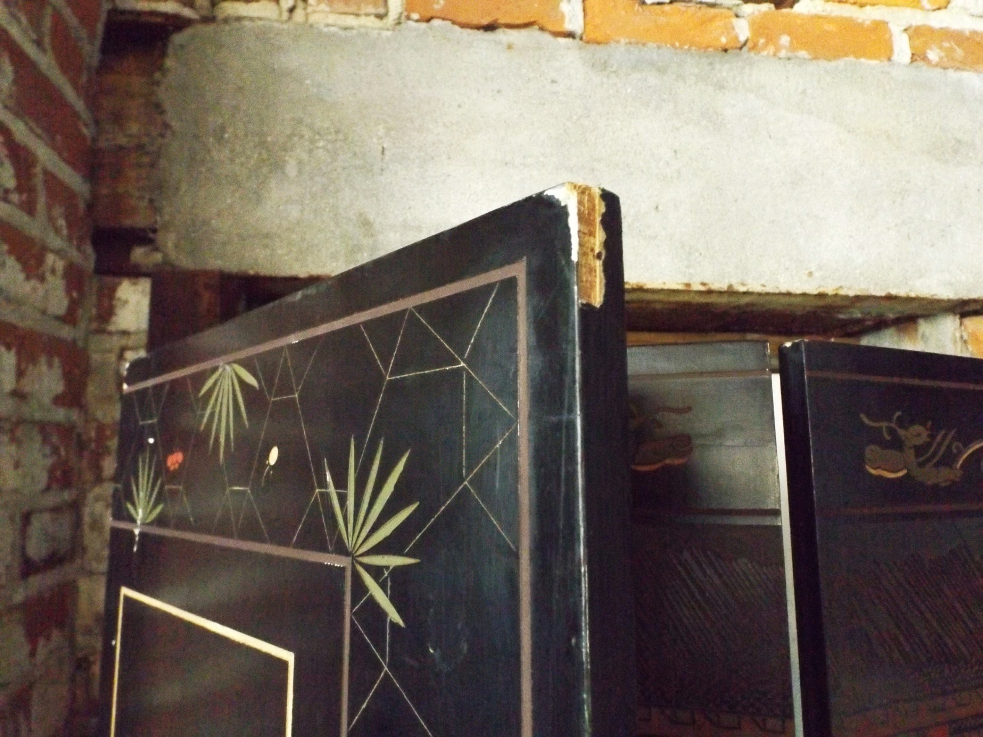 Oriental Four-Panel Folding Screen