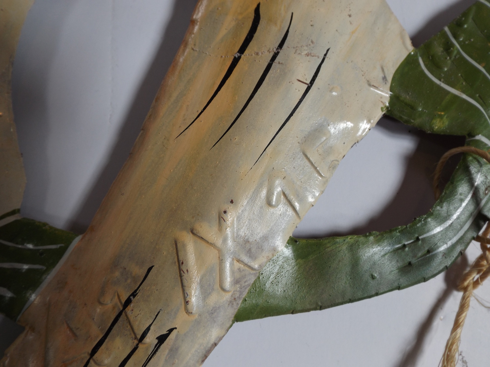 Painted Metal Elephant Wall Sculpture