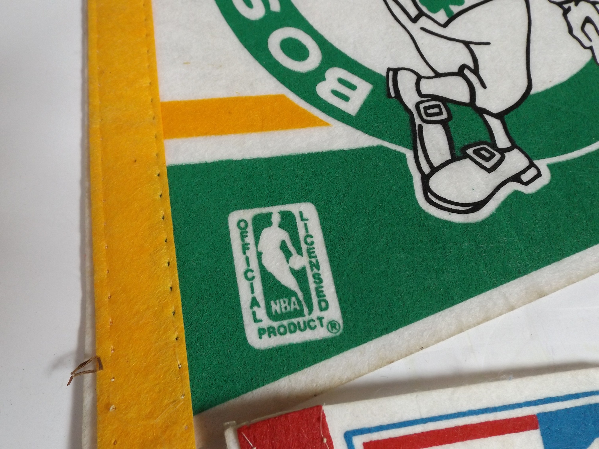 Retro Detroit Red Wings and Boston Celtics Pennants
