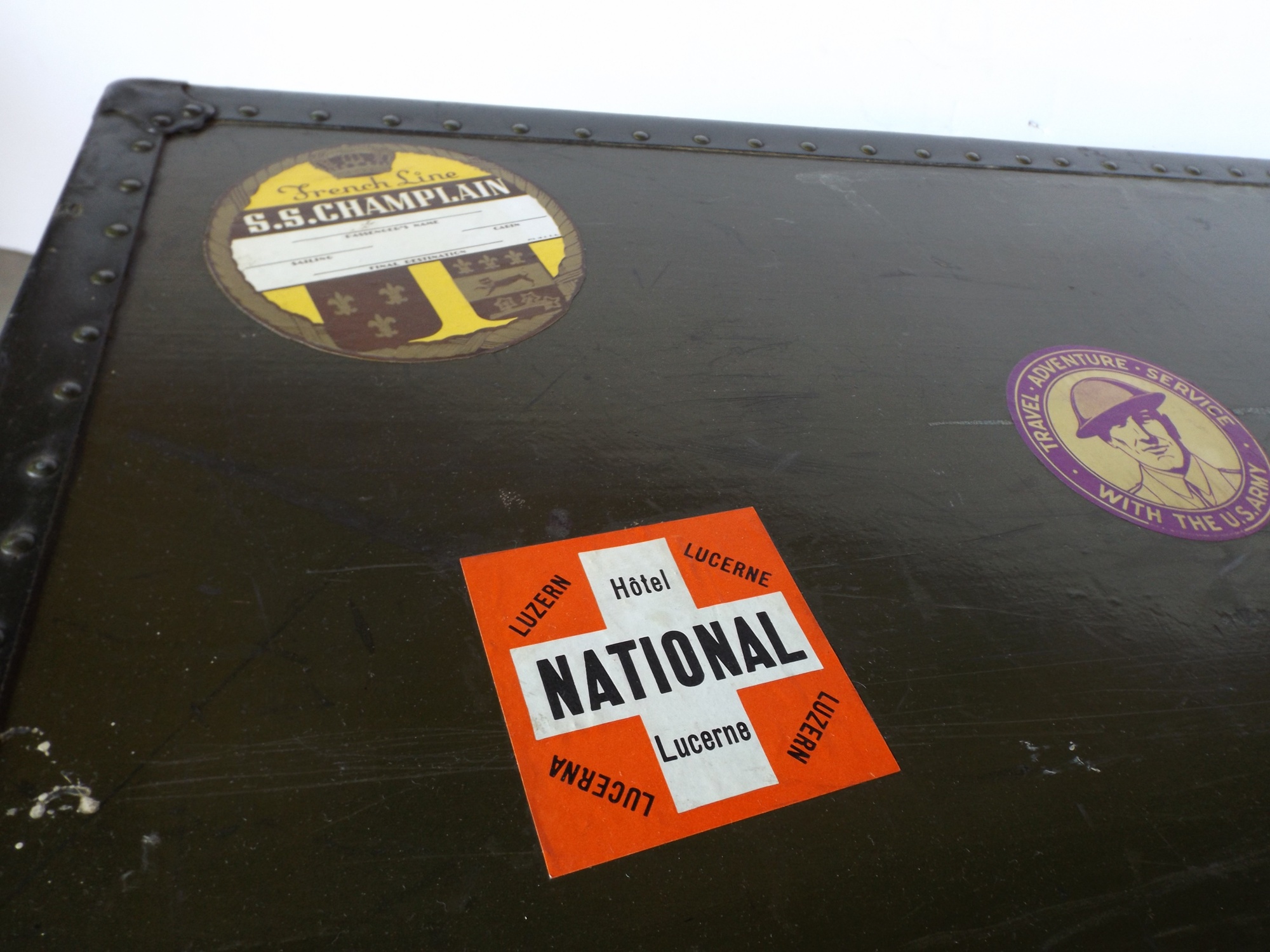 Foot Locker with Travel Stickers