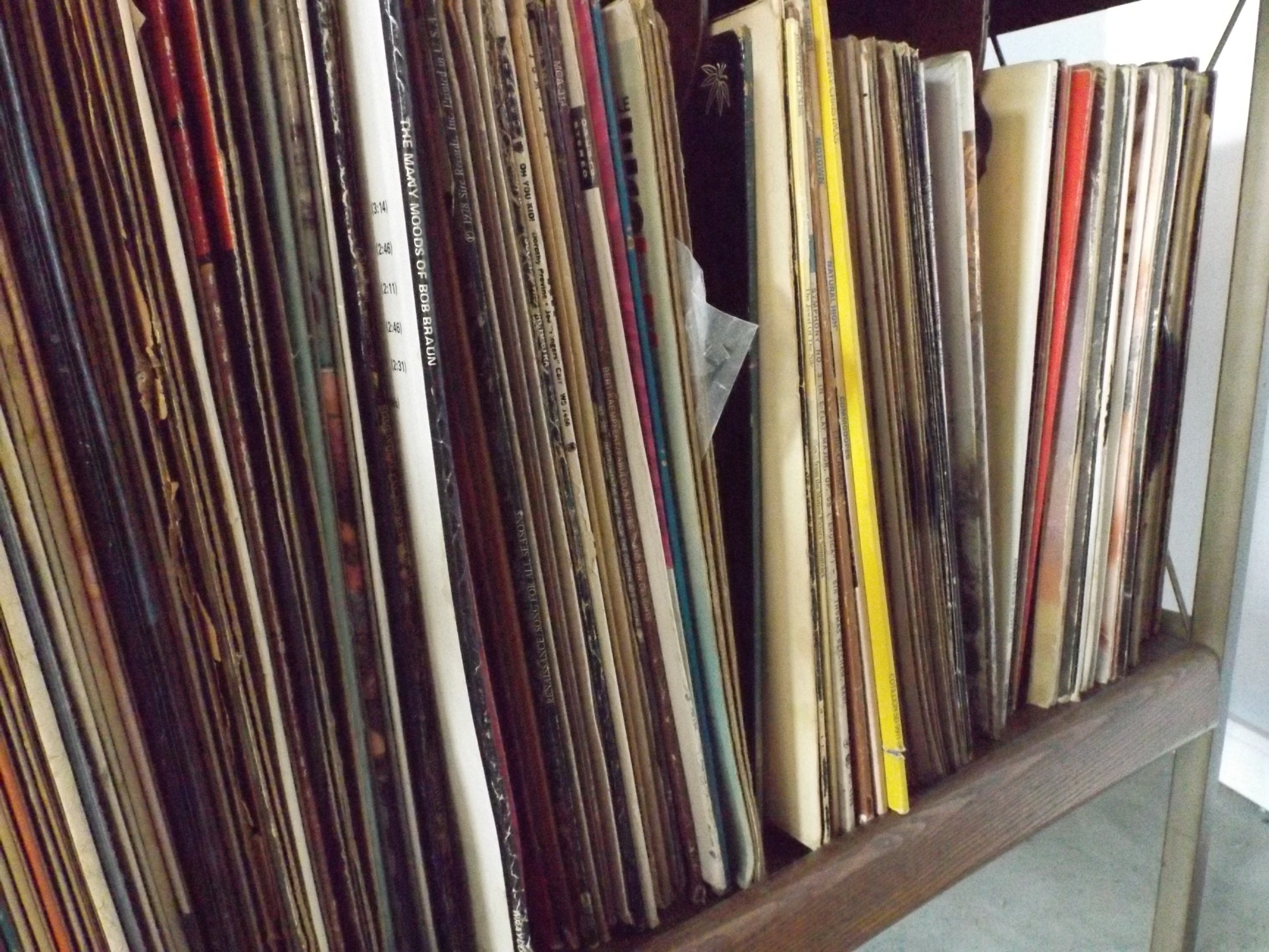 Mid Century Shelf with Albums