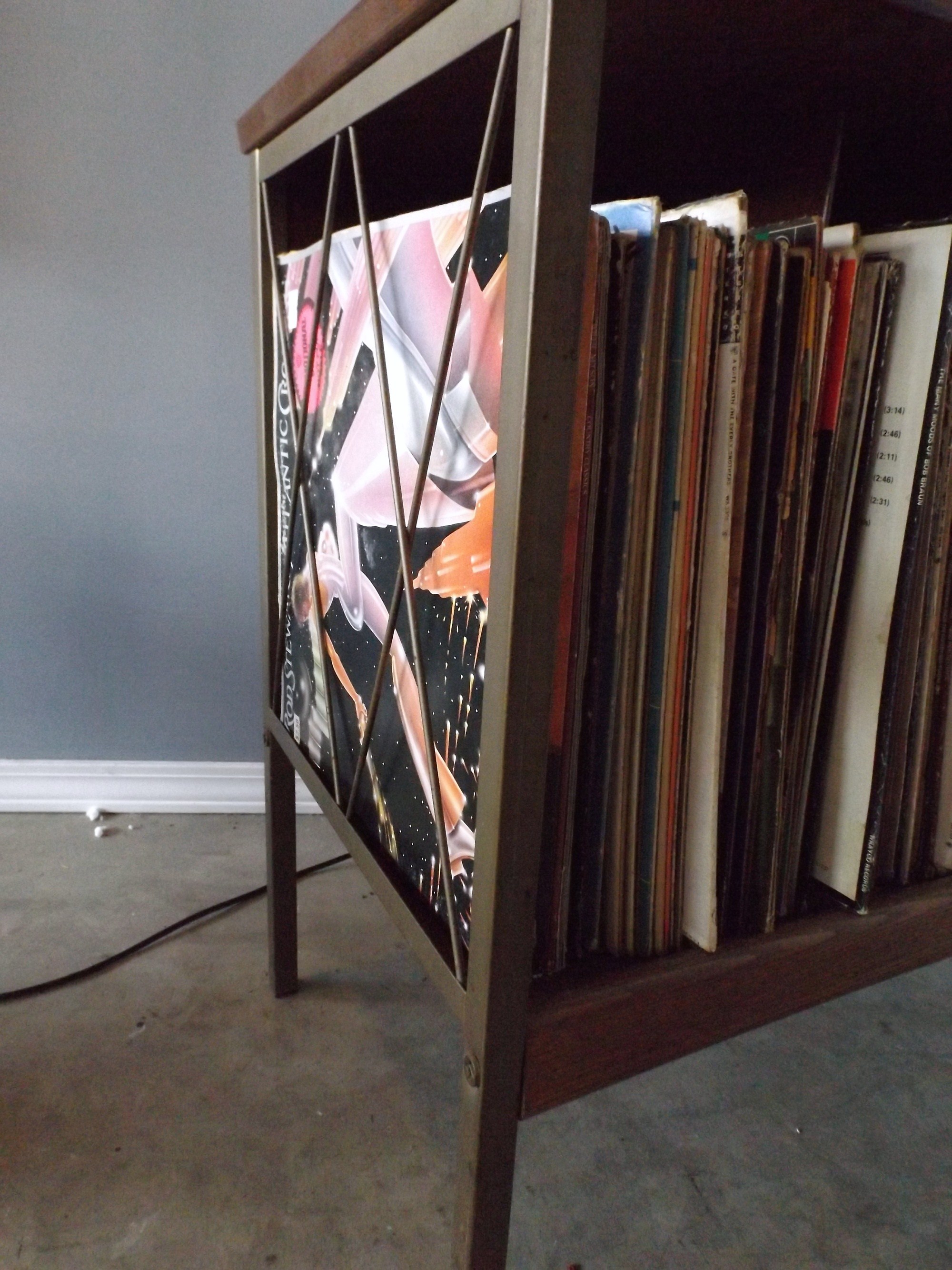 Mid Century Shelf with Albums
