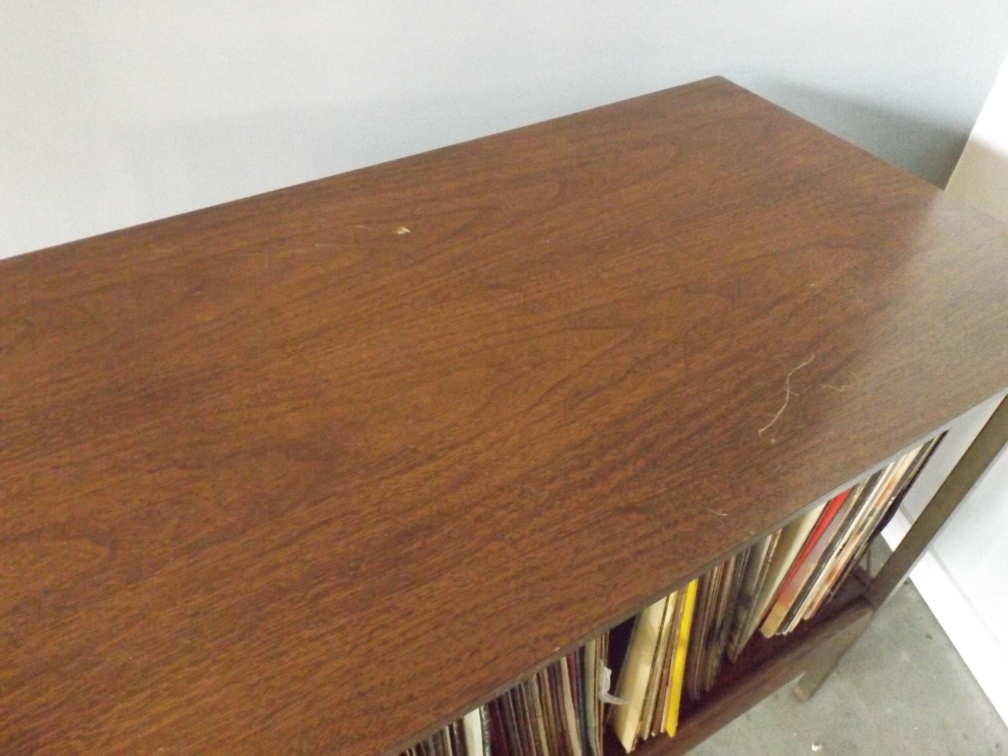 Mid Century Shelf with Albums