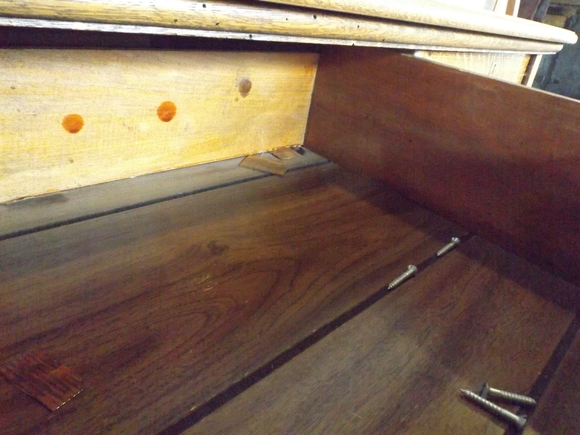 Victorian Golden Oak Wishbone Mirrored Dresser