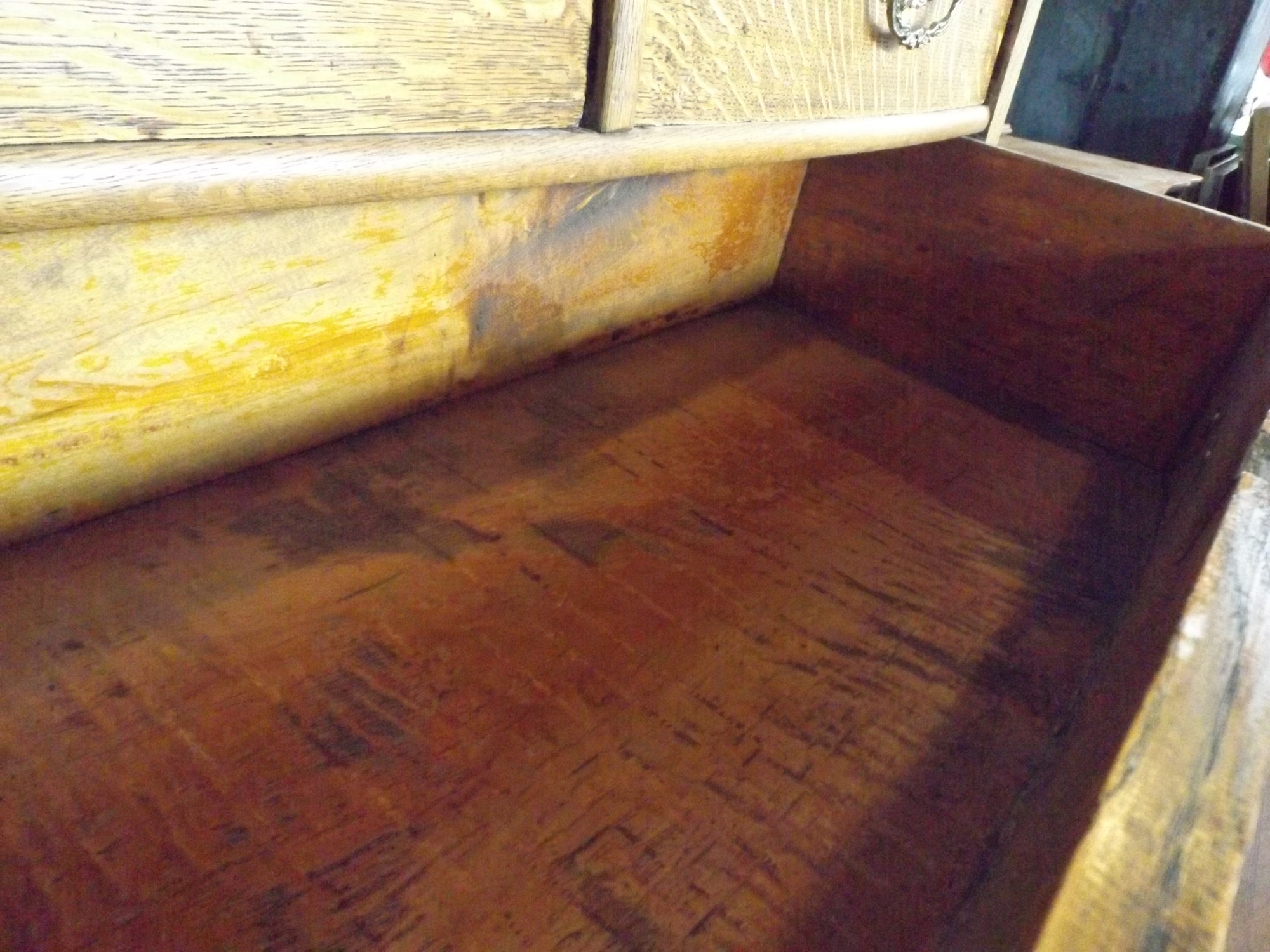 Victorian Golden Oak Wishbone Mirrored Dresser
