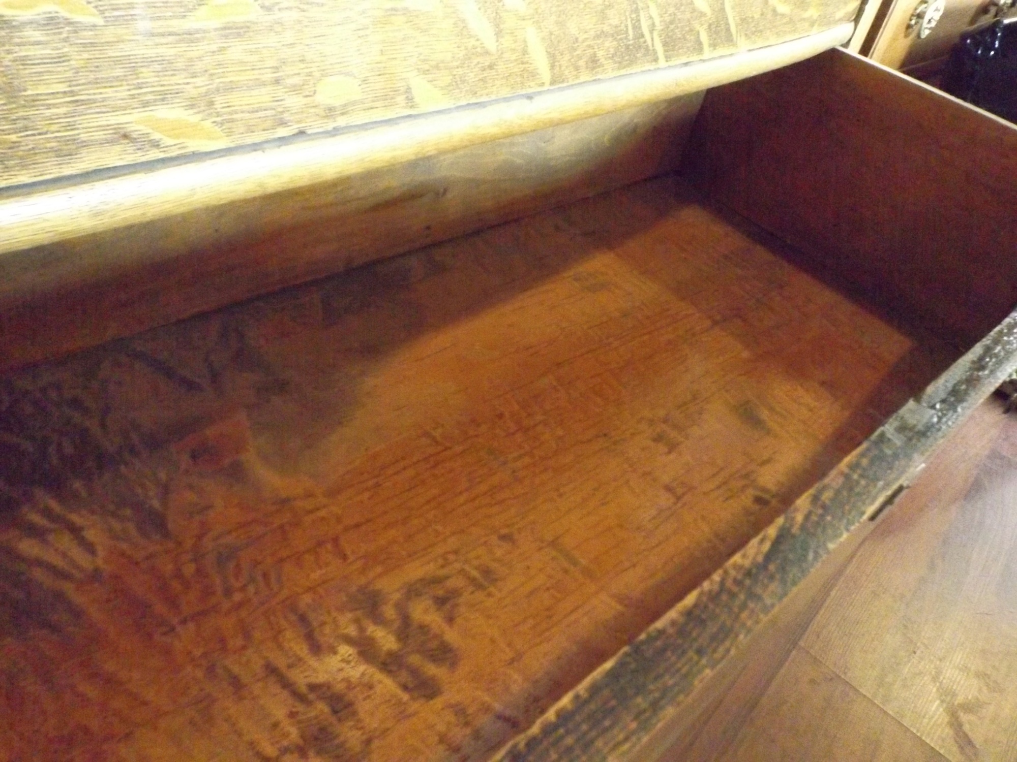 Victorian Golden Oak Wishbone Mirrored Dresser