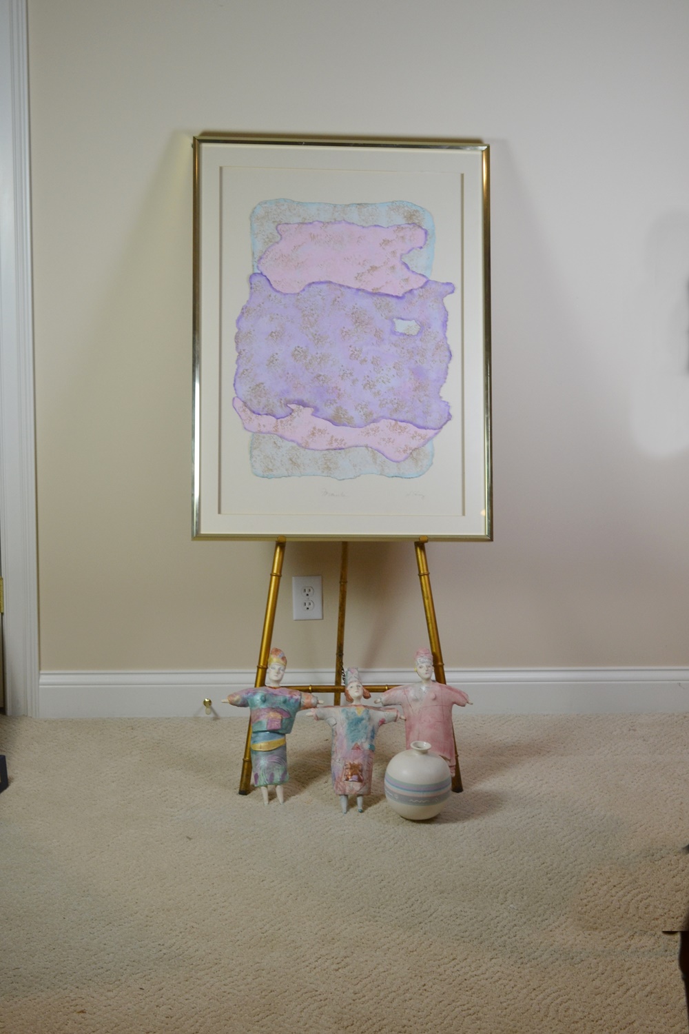 Picture Easel, Signed Modern Art Piece And Other Decor