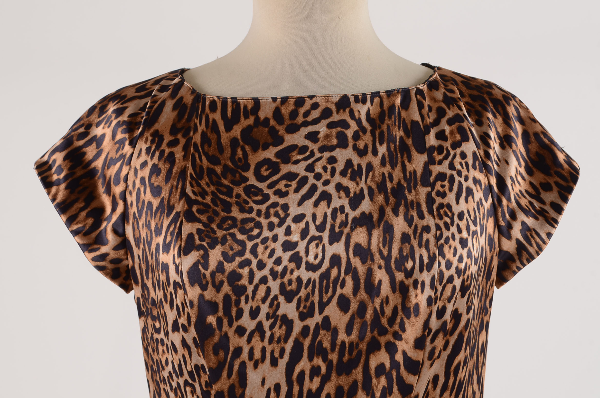 Chetta B Animal Print Cocktail Dress