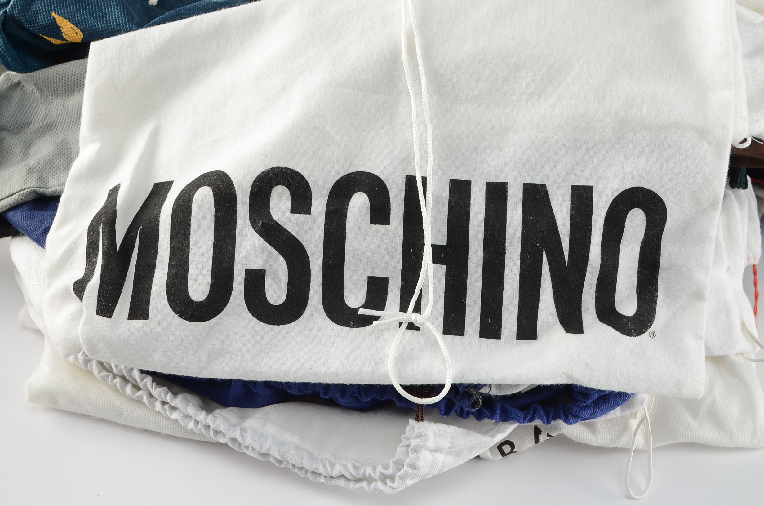 Collection of Over Forty Designer Dust Bags Including Prada