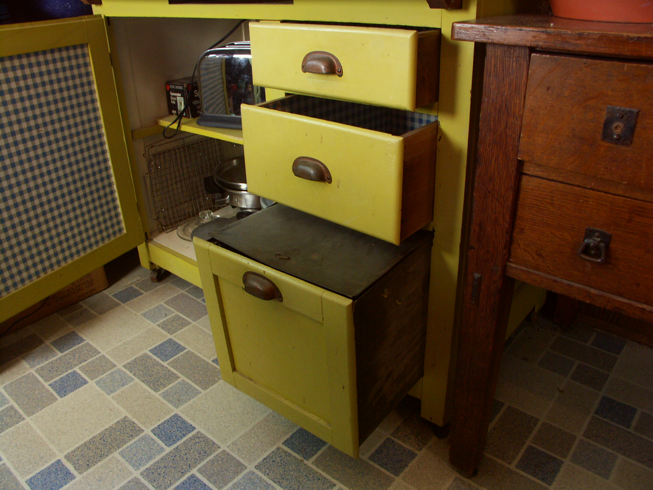 1950s Kemper 'Hoosier' Style Kitchen Cabinet