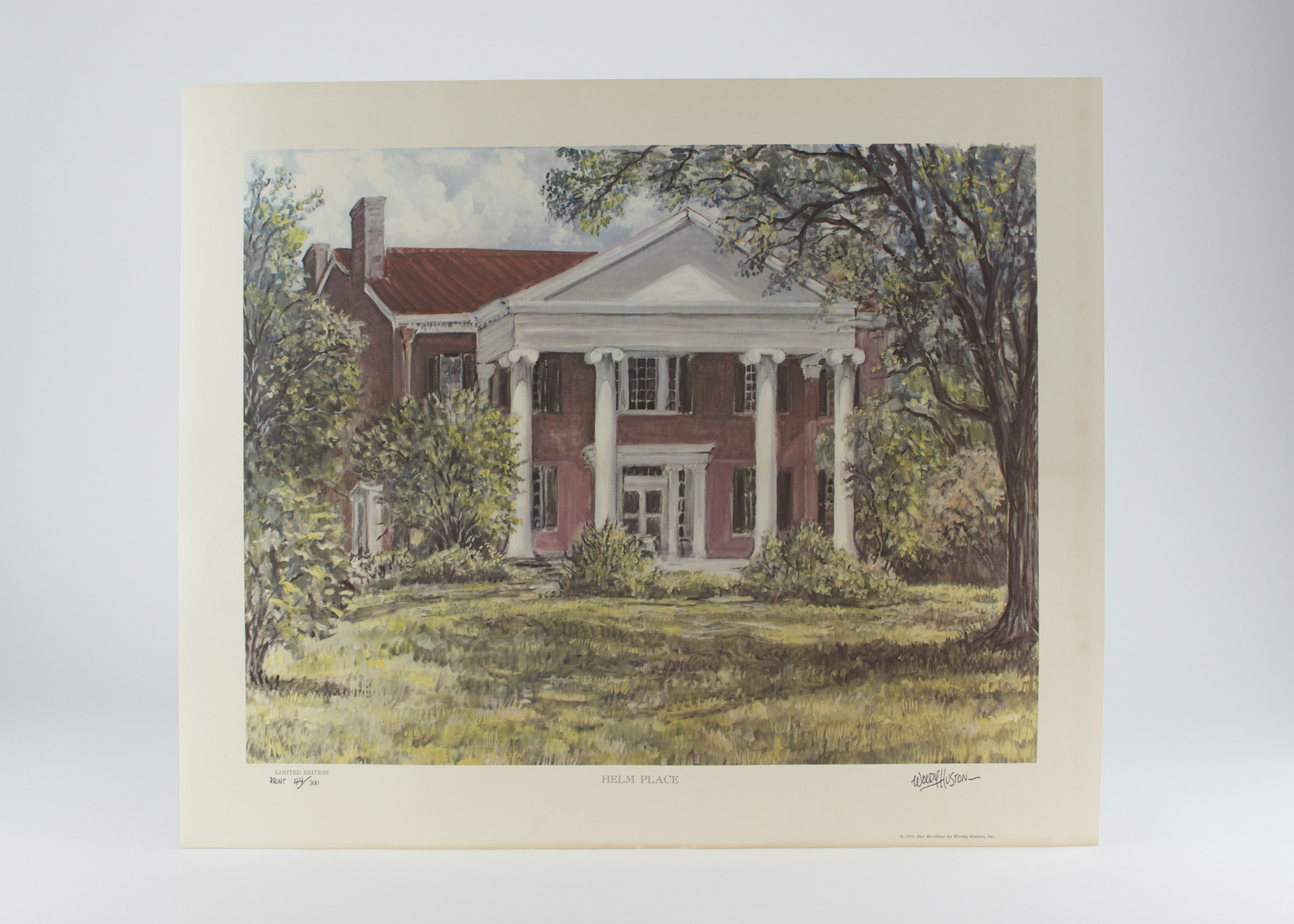 Signed "Helm Place" Print by Huston