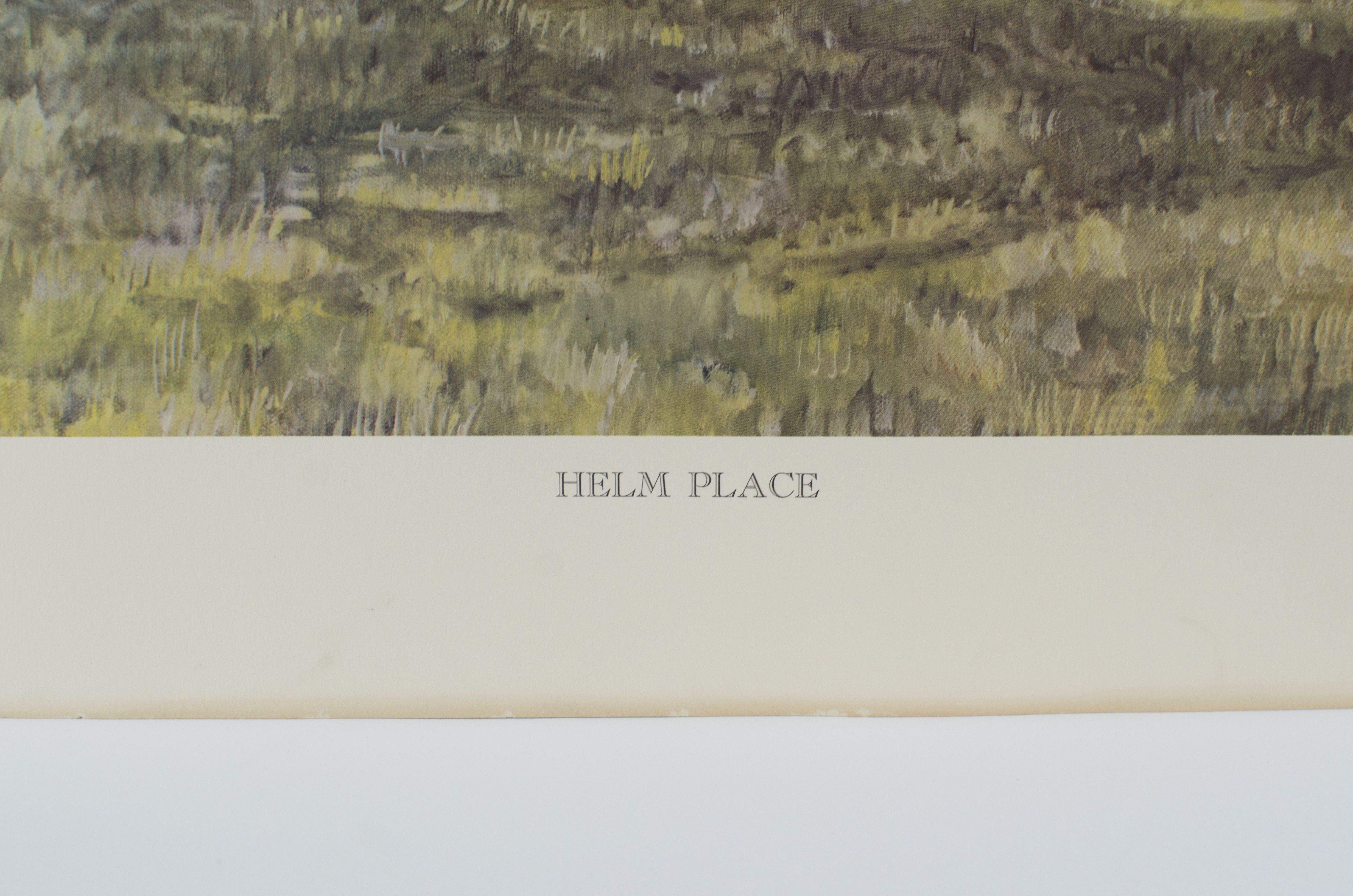 Signed "Helm Place" Print by Huston
