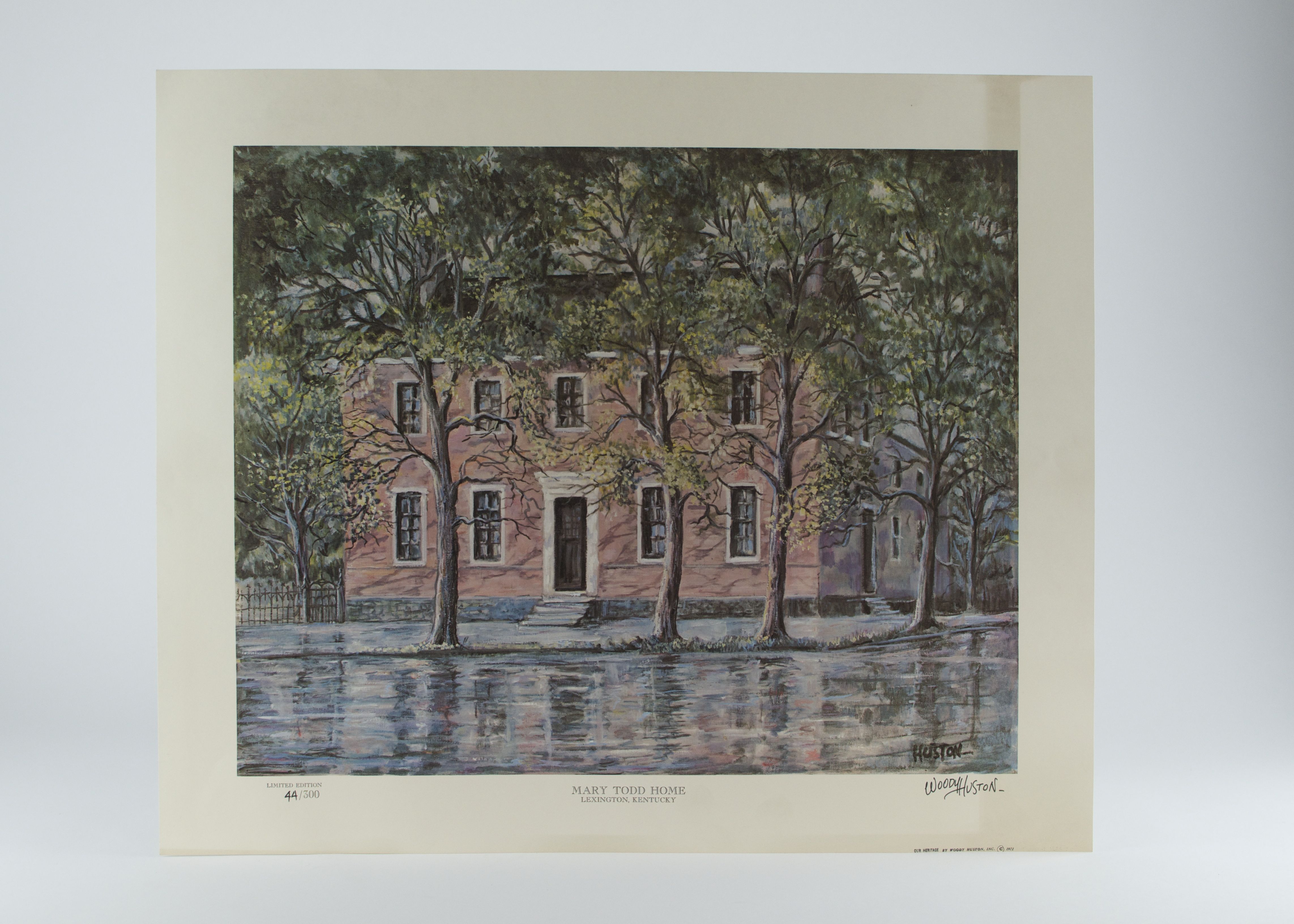 Signed "Mary Todd Home" Print by Huston