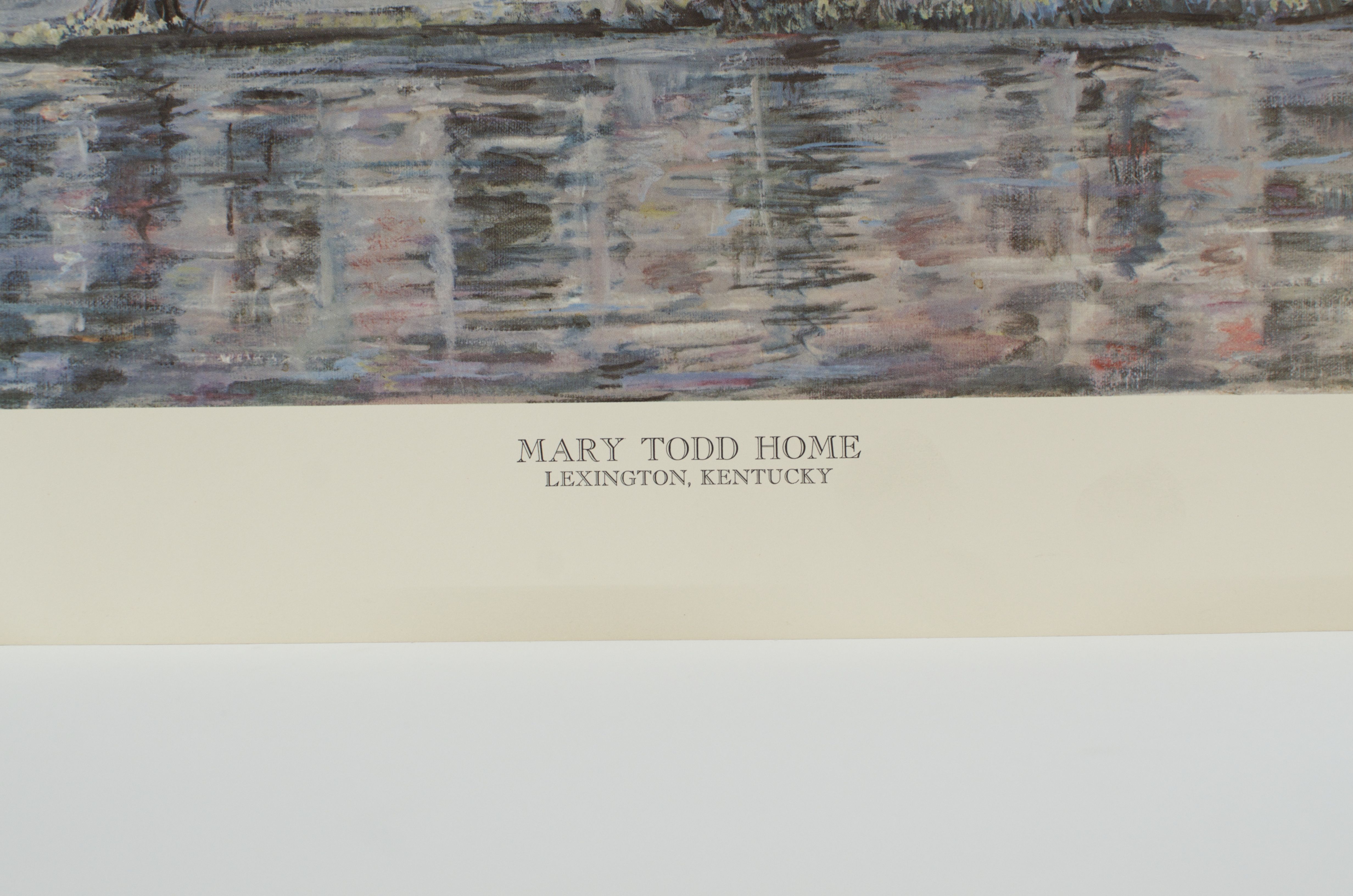 Signed "Mary Todd Home" Print by Huston