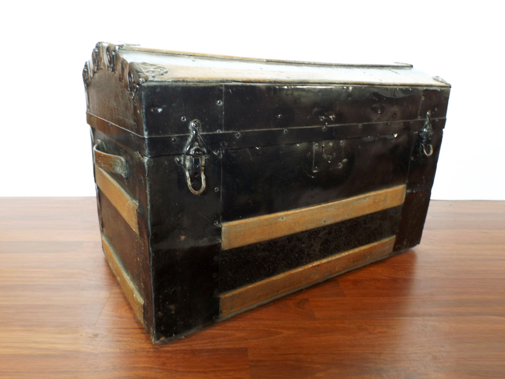Vintage Trunk with Original Wallpaper Lining