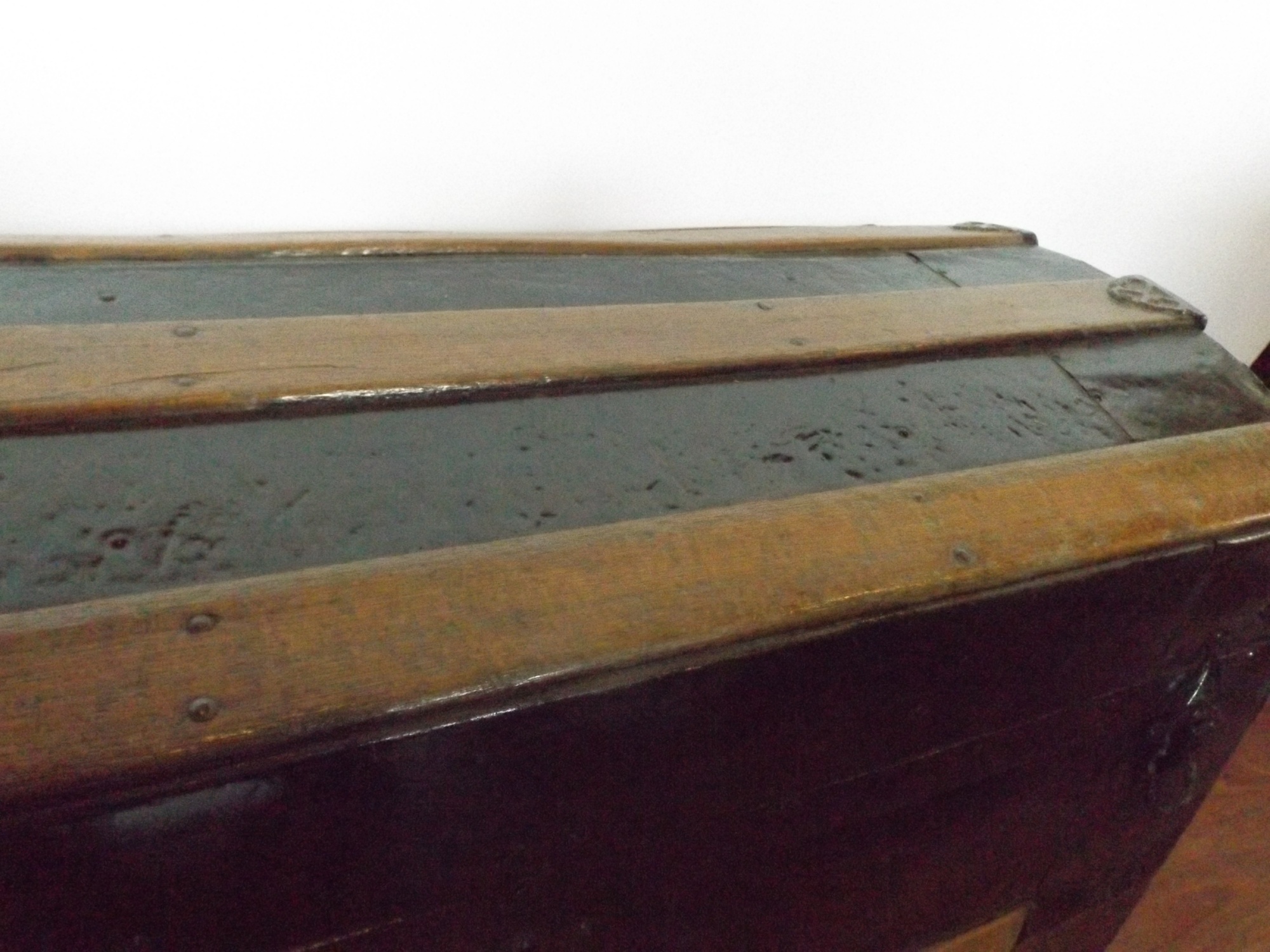 Vintage Trunk with Original Wallpaper Lining