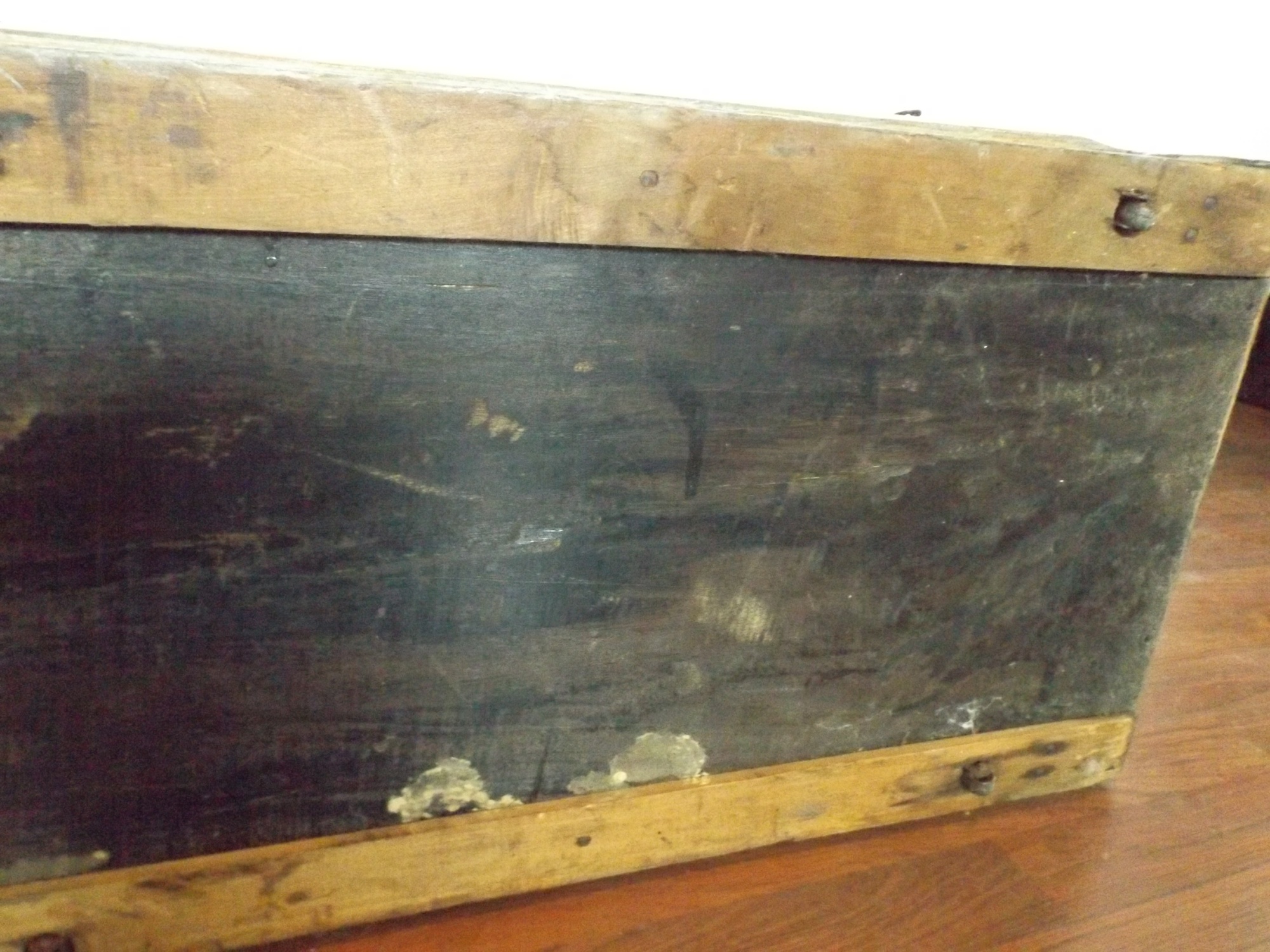 Vintage Trunk with Original Wallpaper Lining