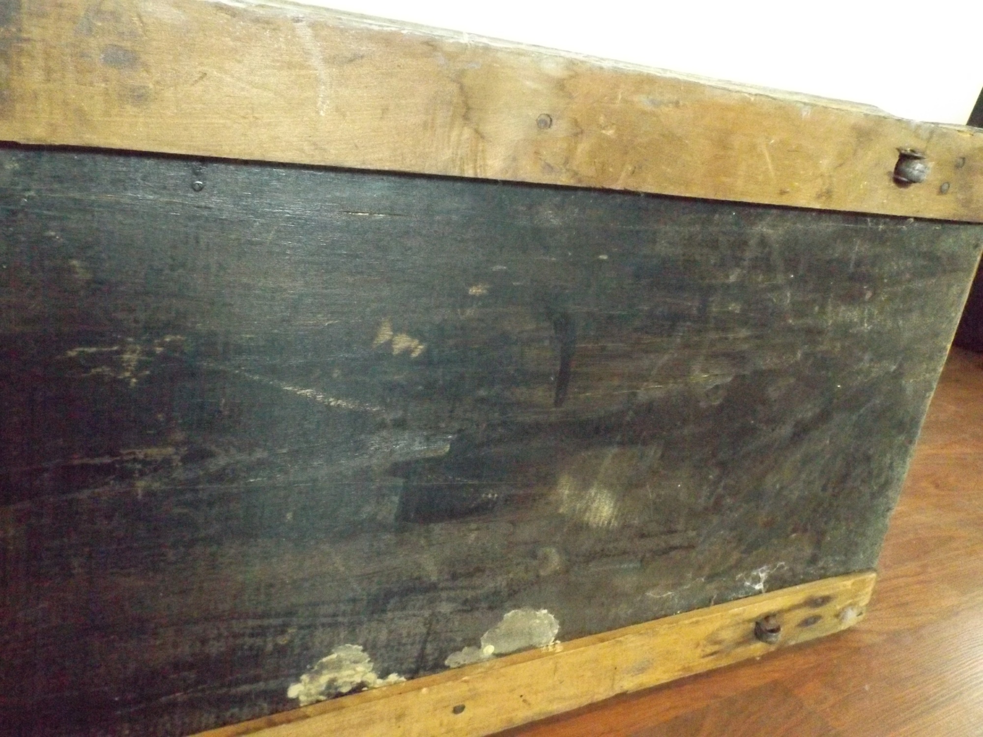 Vintage Trunk with Original Wallpaper Lining