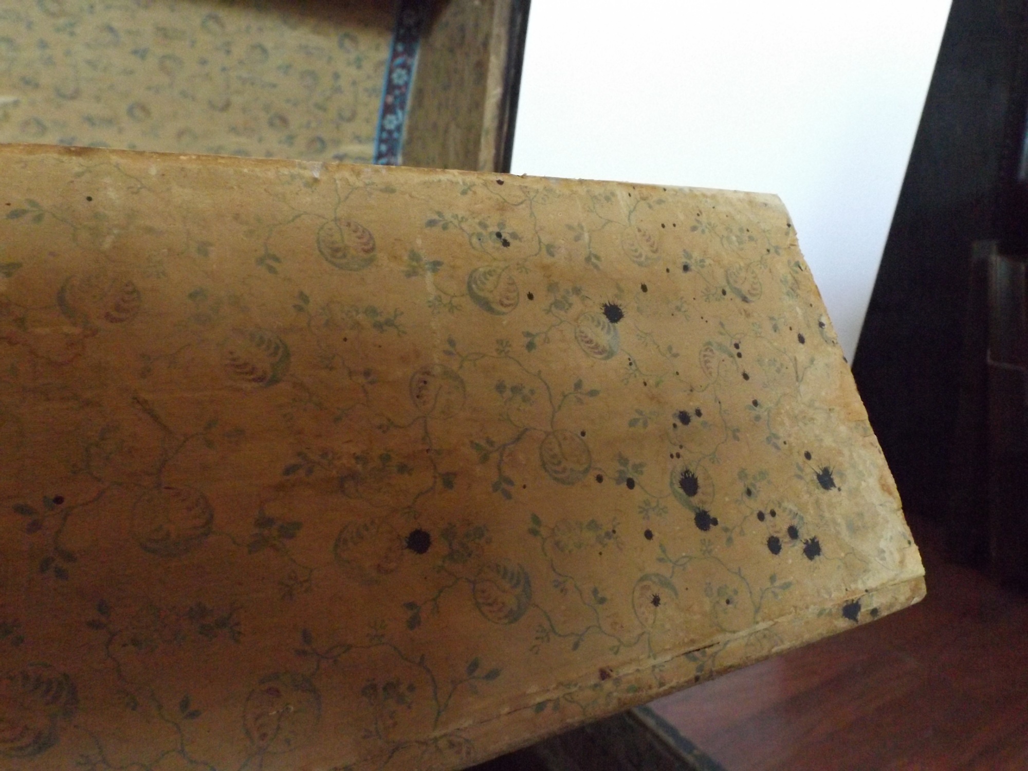 Vintage Trunk with Original Wallpaper Lining