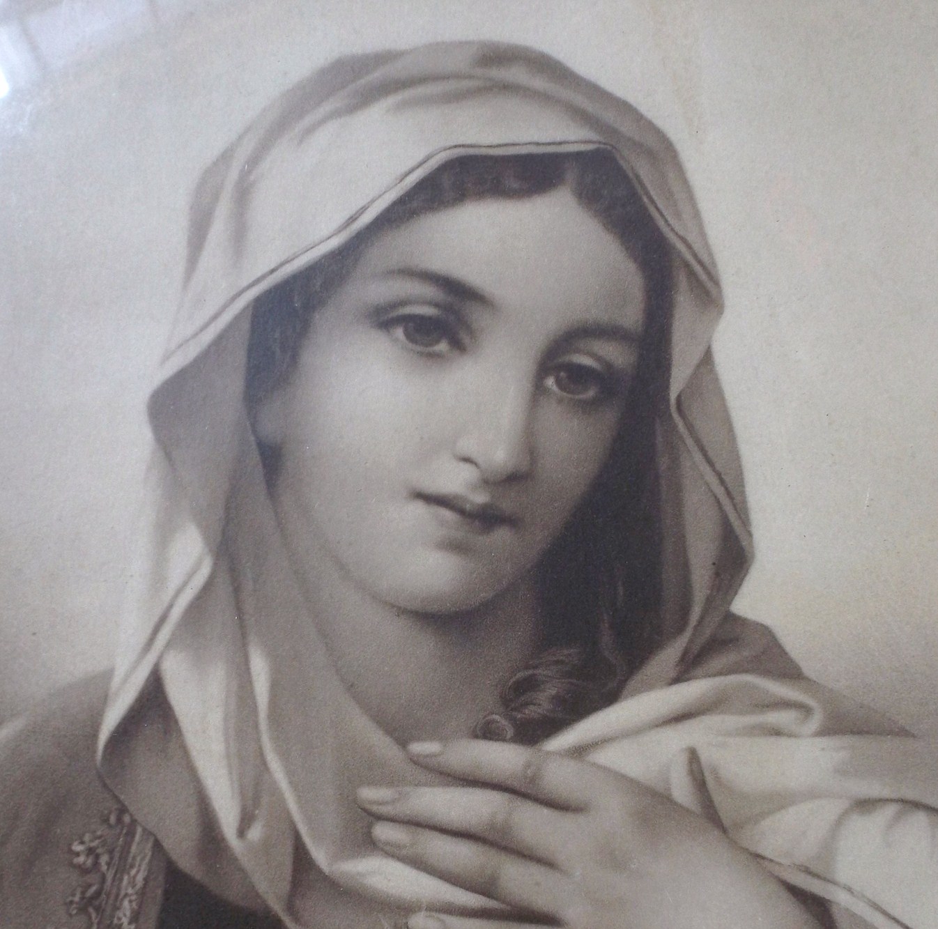 Sacred Heart Madonna and Jesus Lithographs