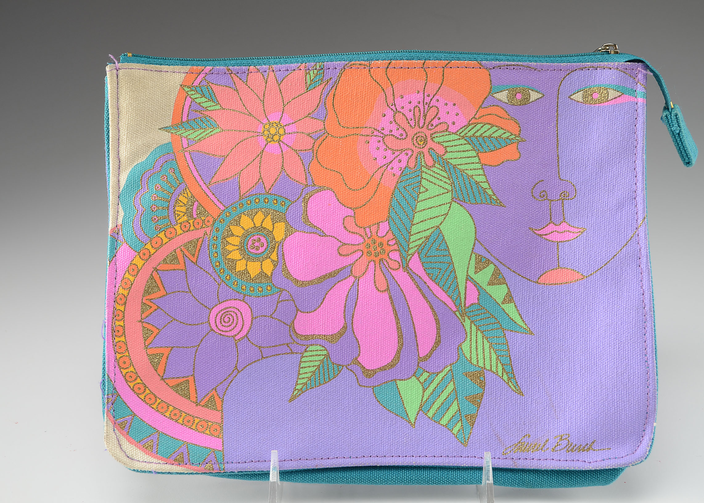 Coldwater Creek Leather Shoulder Bag and Laurel Burch Case