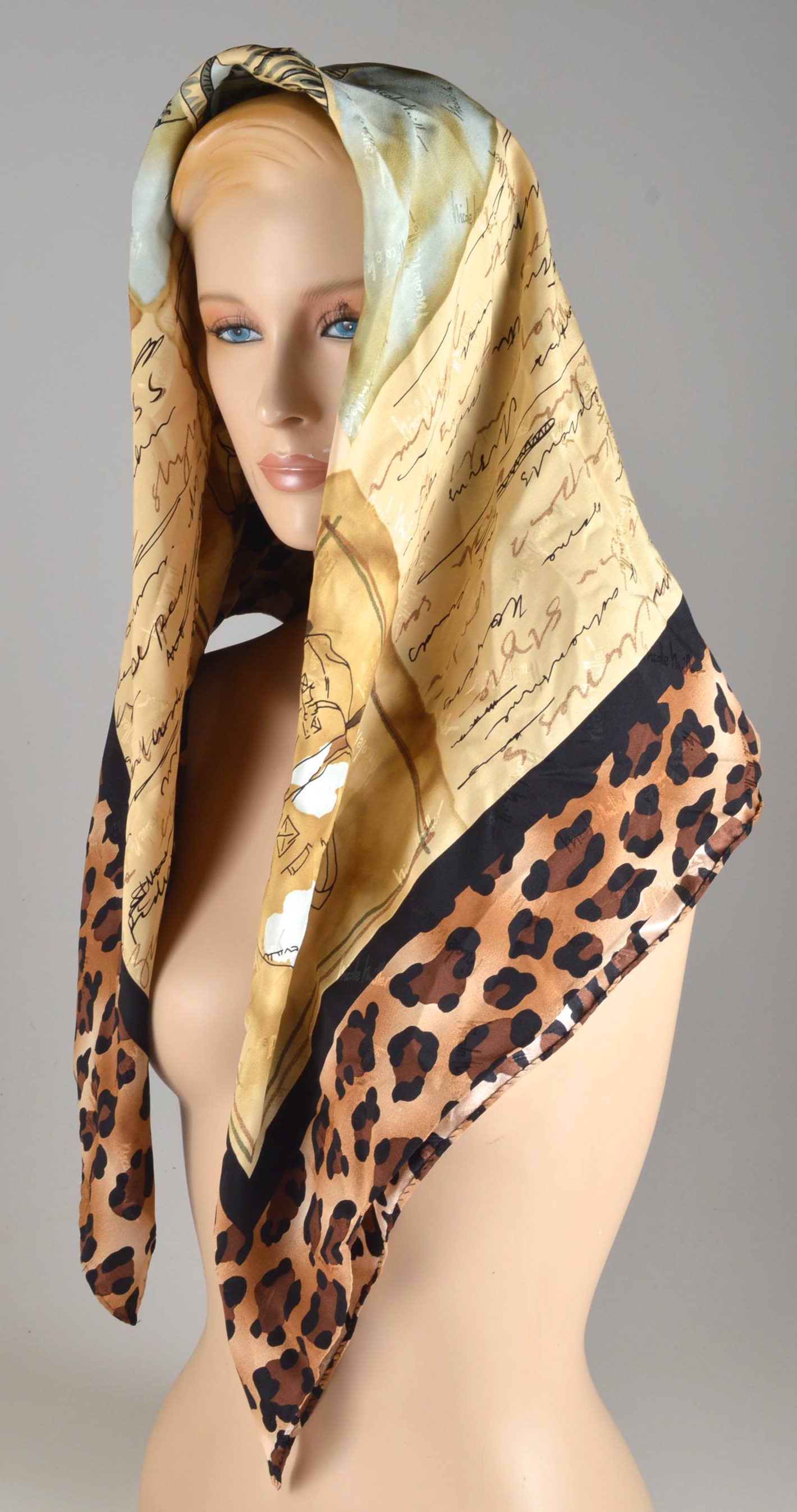 Collection of Eight Silk and Knit Scarves and Henri Bendel Gloves