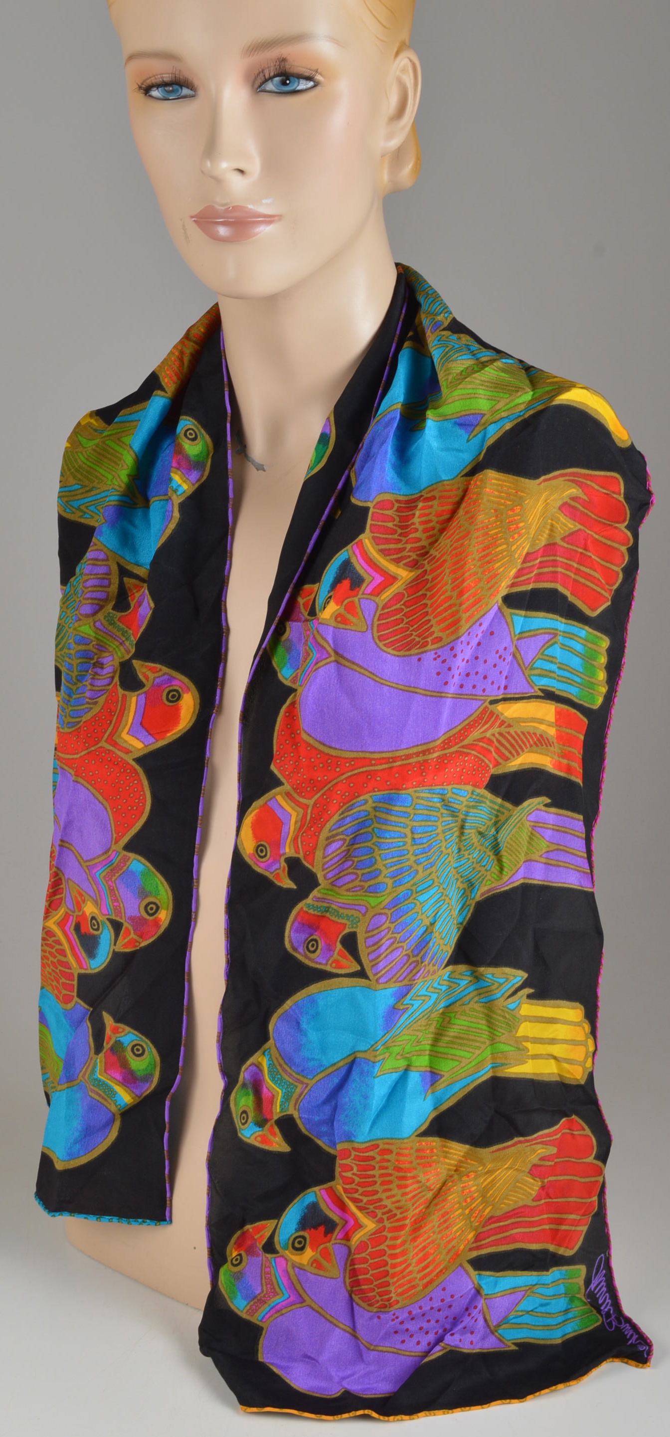 Collection of Eight Silk and Knit Scarves and Henri Bendel Gloves