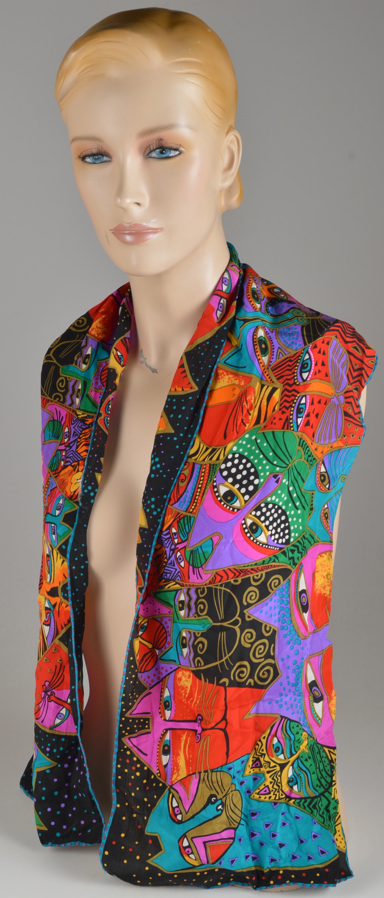 Collection of Eight Silk and Knit Scarves and Henri Bendel Gloves