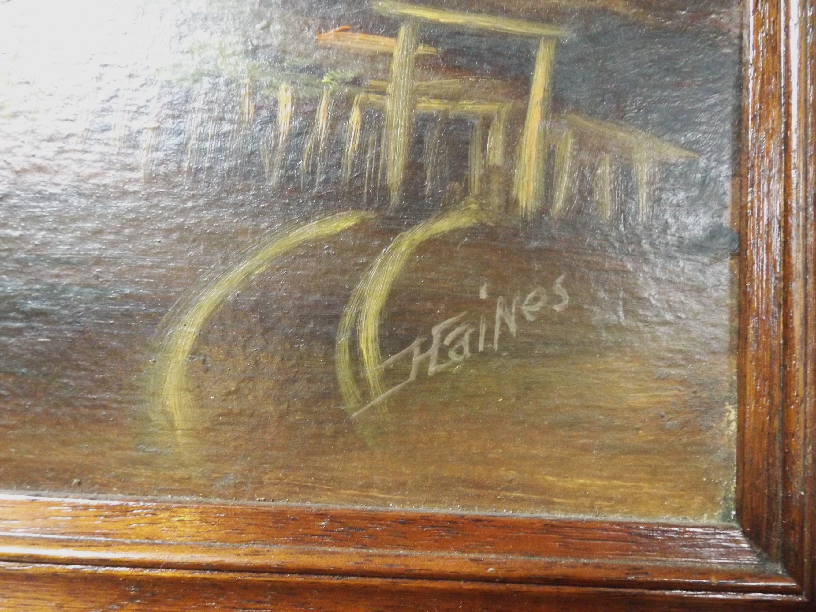 Original Signed Windmill Oil Painting