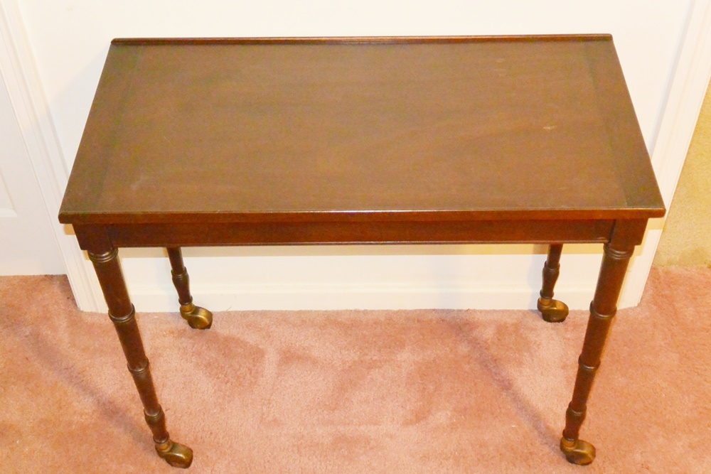 Vintage Mahogany Serving Table With Storage Compartment