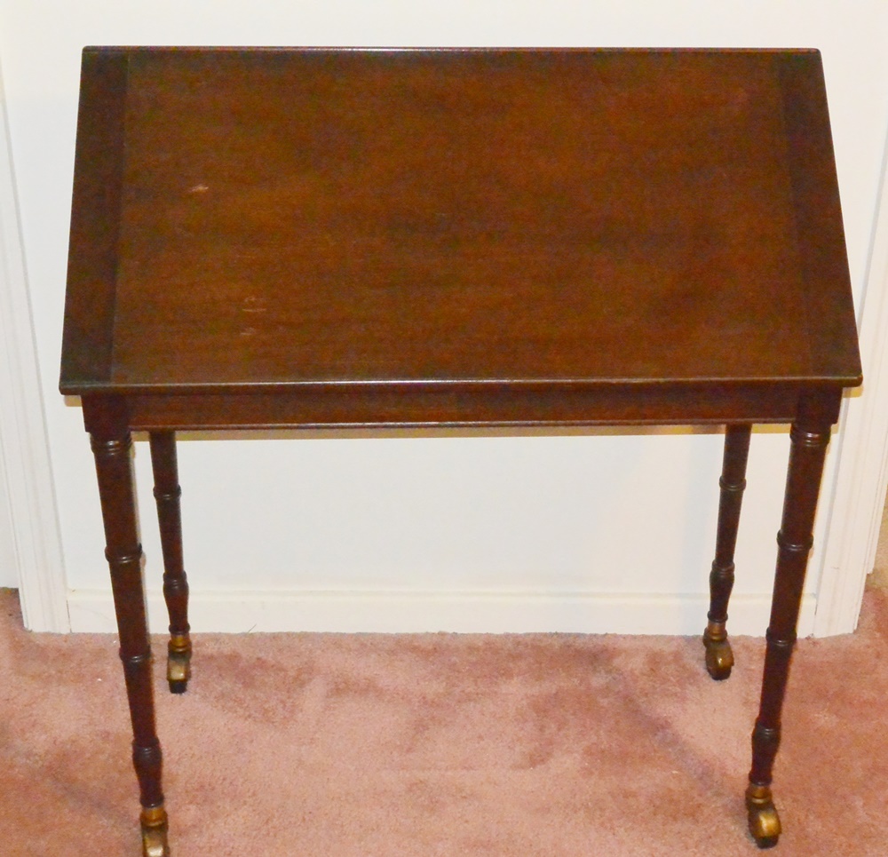 Vintage Mahogany Serving Table With Storage Compartment