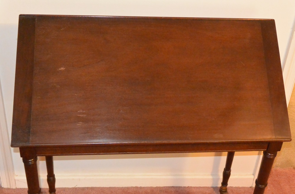 Vintage Mahogany Serving Table With Storage Compartment