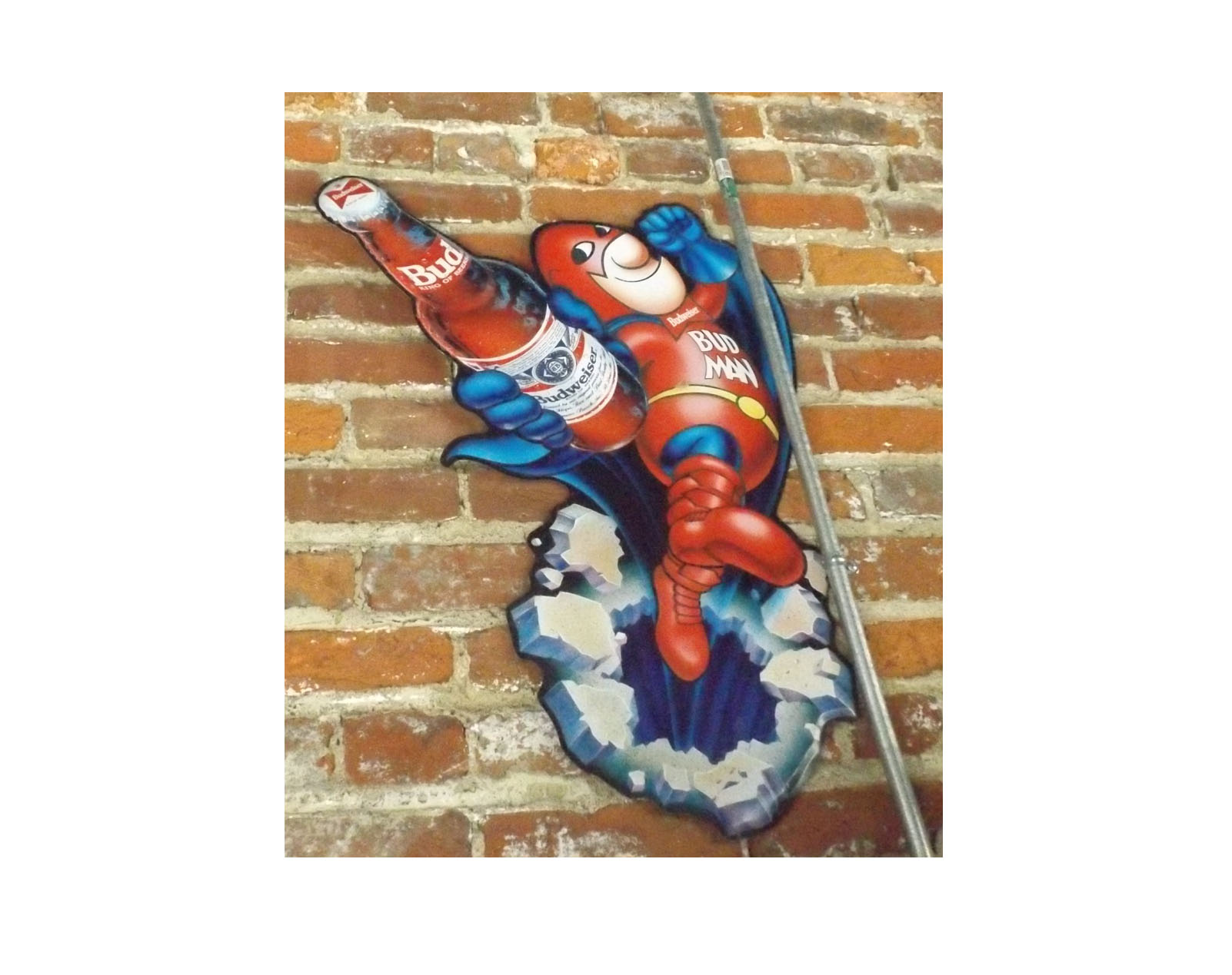 Bud Man Advertising Sign