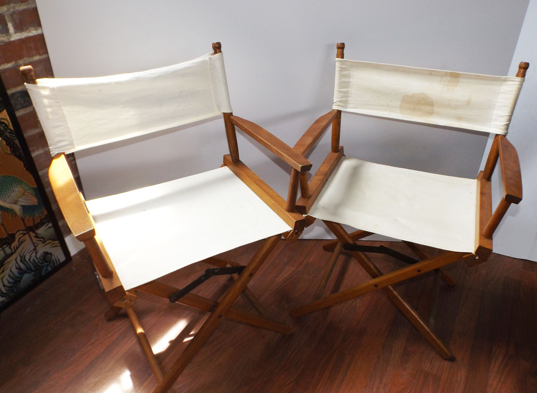Canvas and Wood Director's Chairs